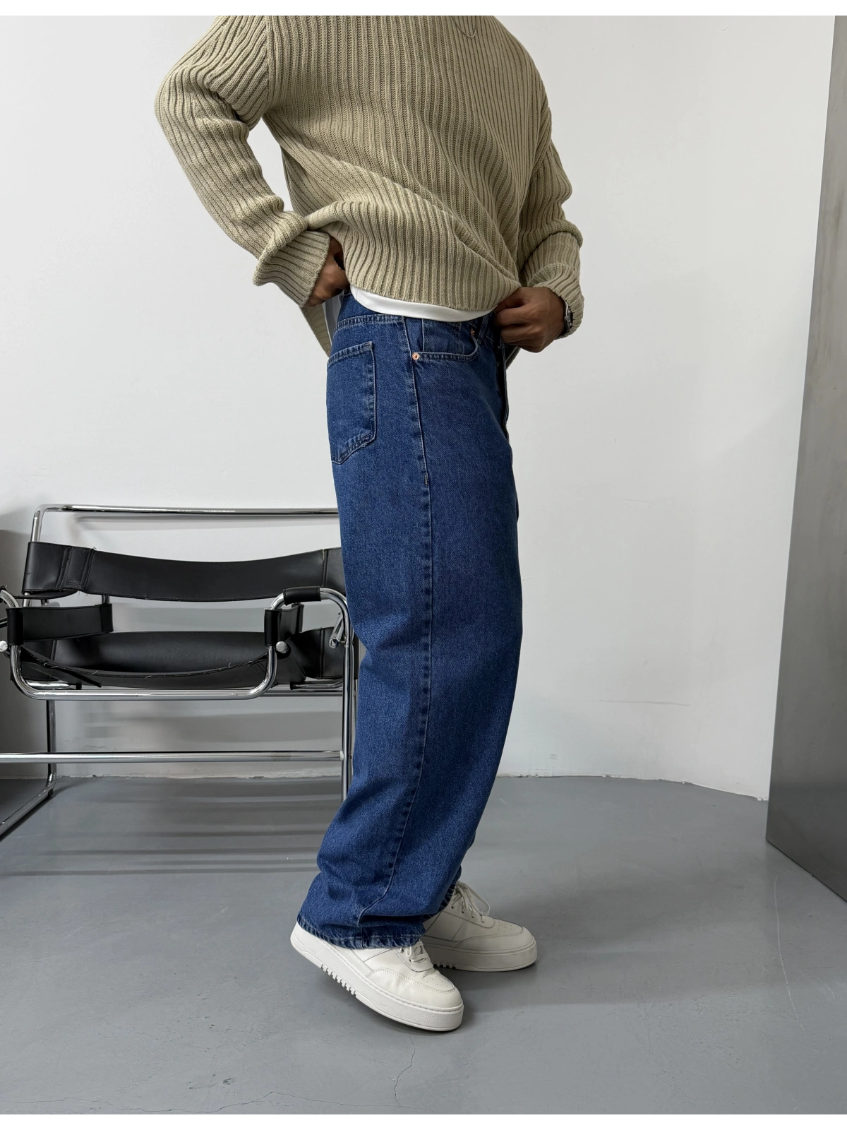 Mavi Loose Bol Kalıp Baggy Jean