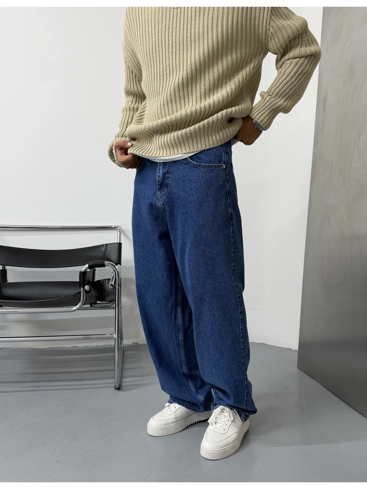 Mavi Loose Bol Kalıp Baggy Jean