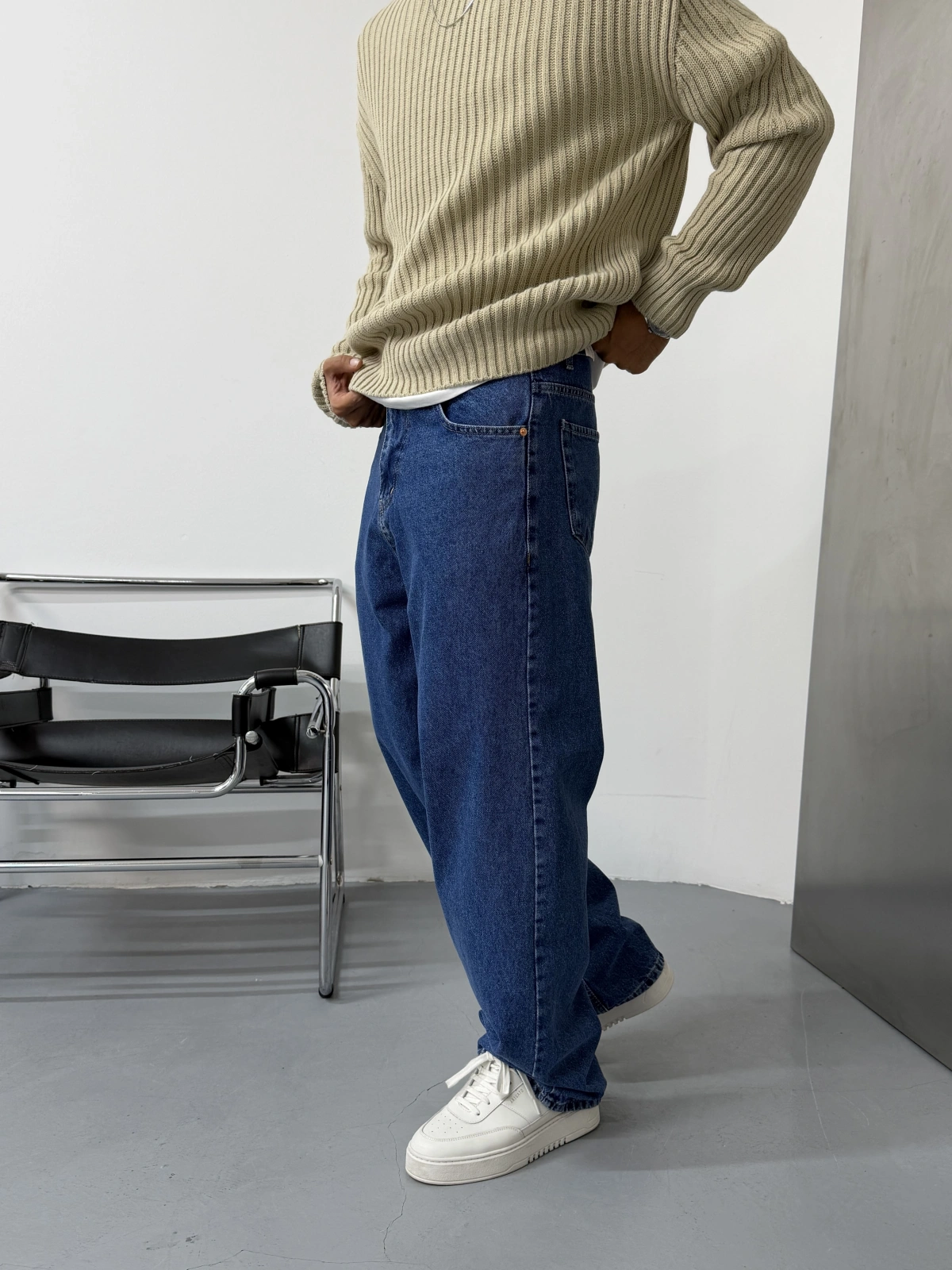 Mavi Loose Bol Kalıp Baggy Jean
