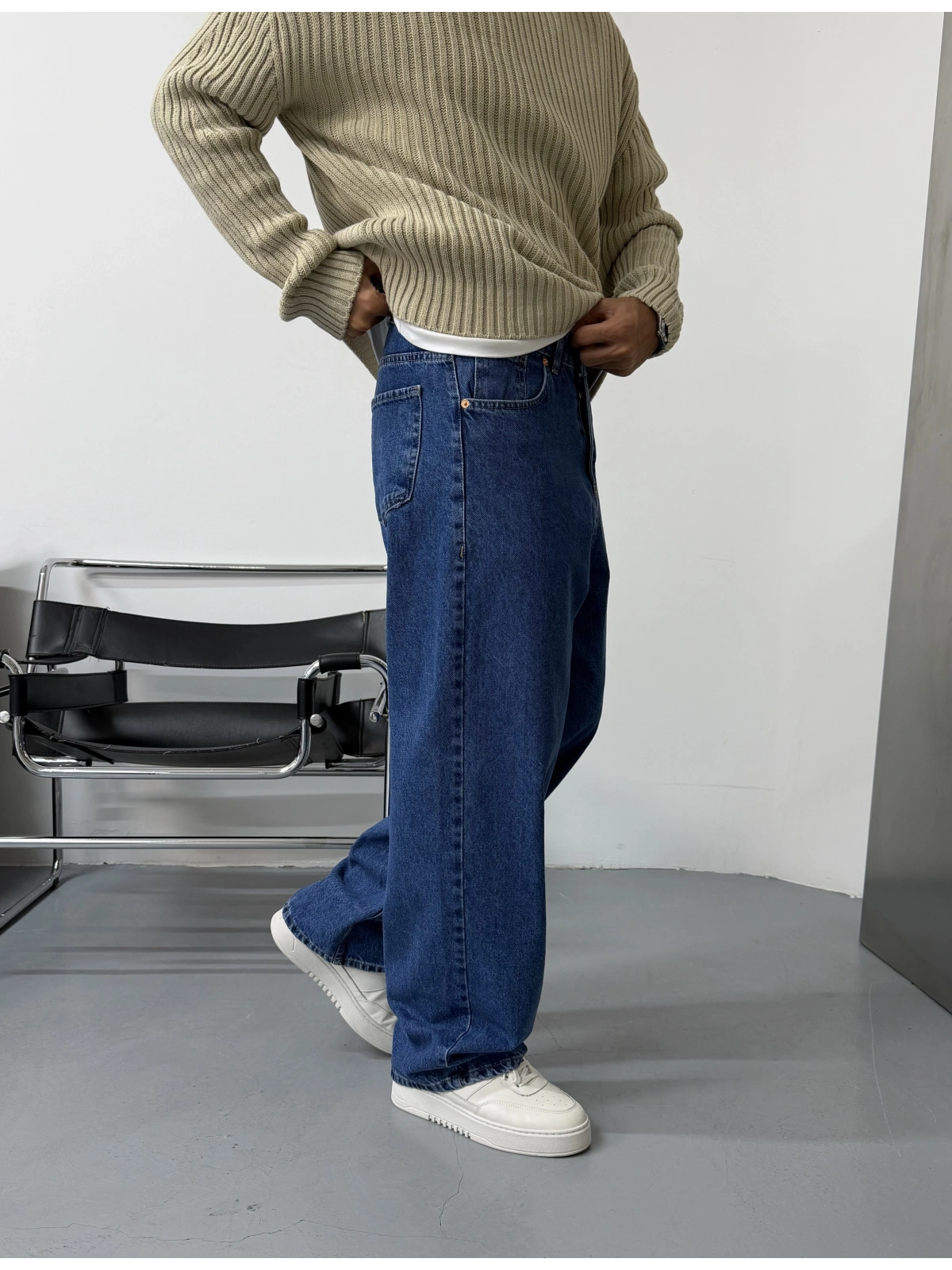 Mavi Loose Bol Kalıp Baggy Jean
