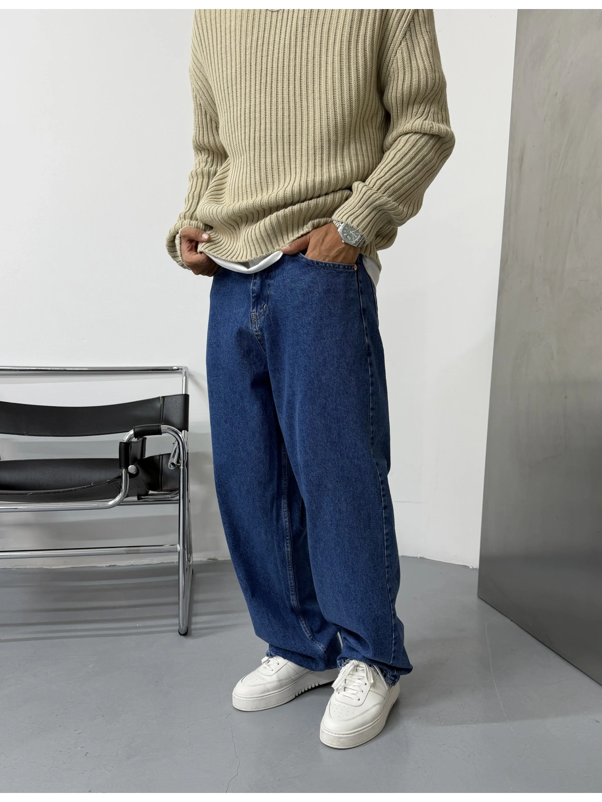 Mavi Loose Bol Kalıp Baggy Jean