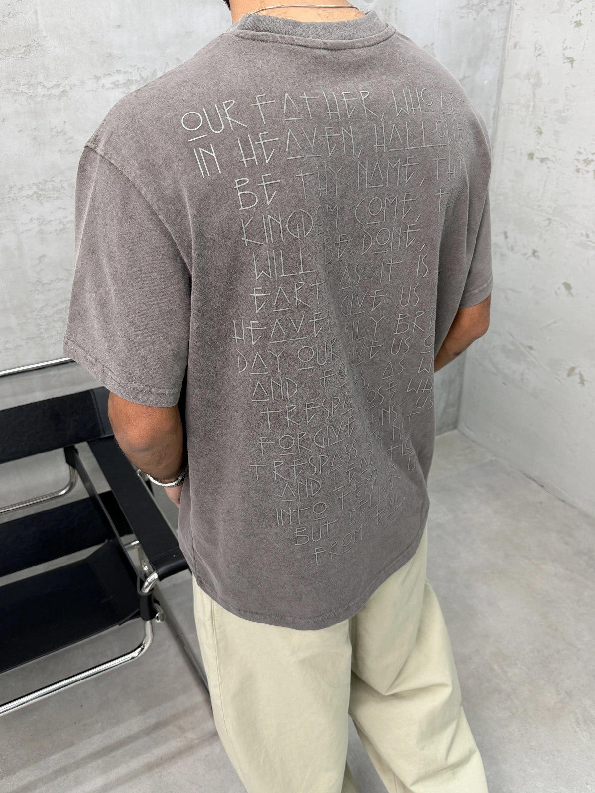 Day Kahve Yıkamalı Oversize T-Shirt