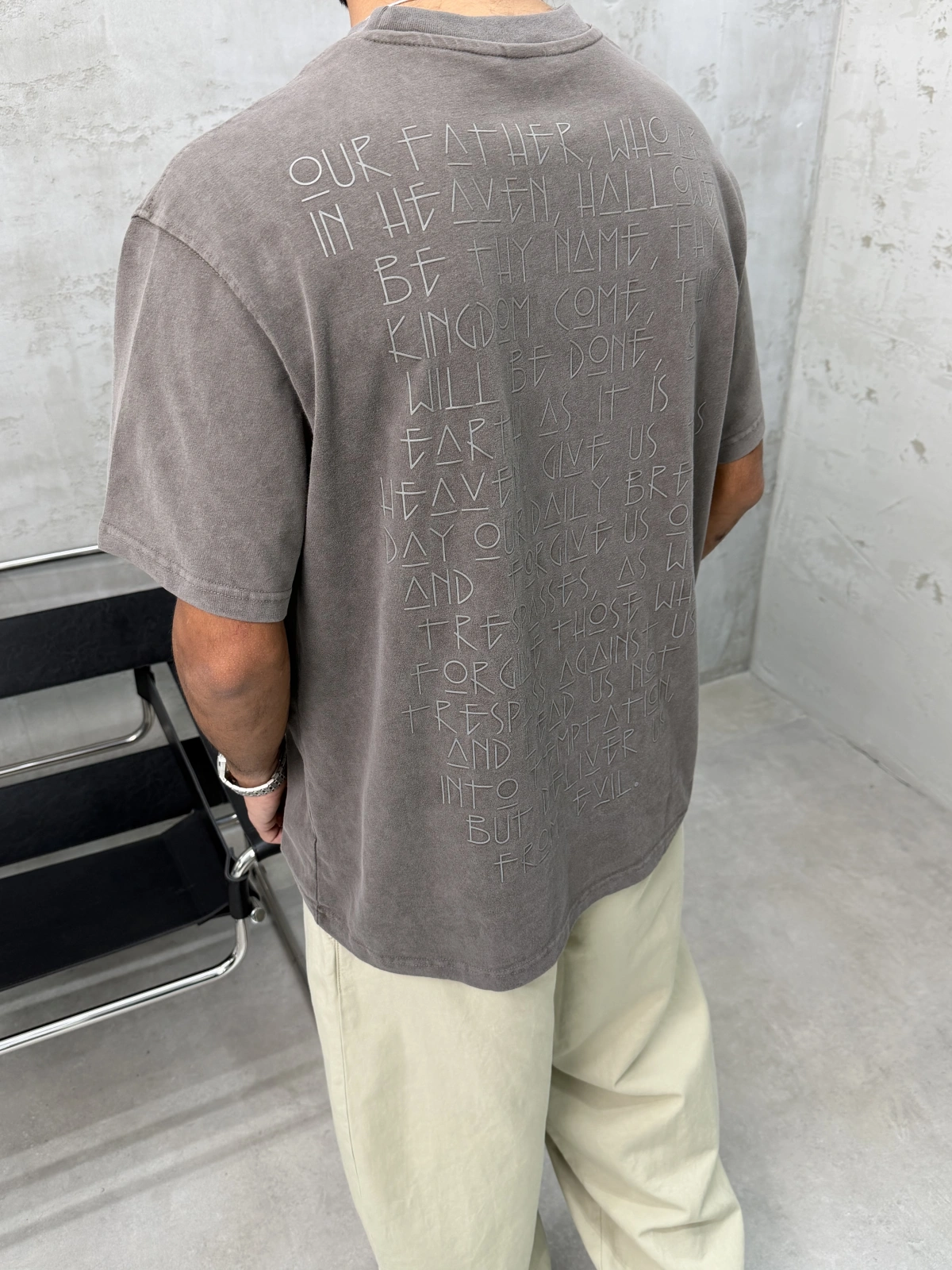 Day Kahve Yıkamalı Oversize T-Shirt