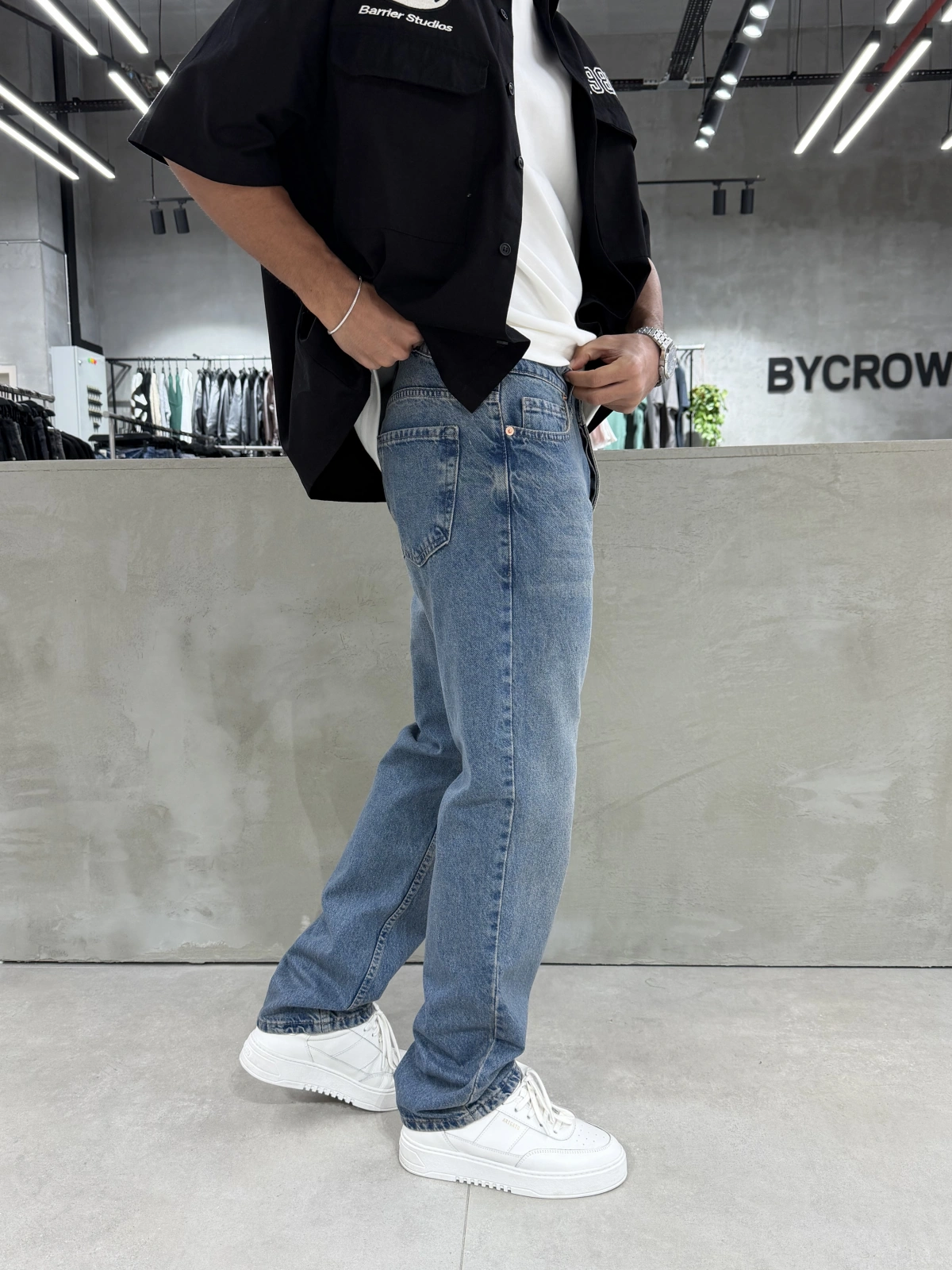 Mavi Yıkamalı Regular Baggy Jean