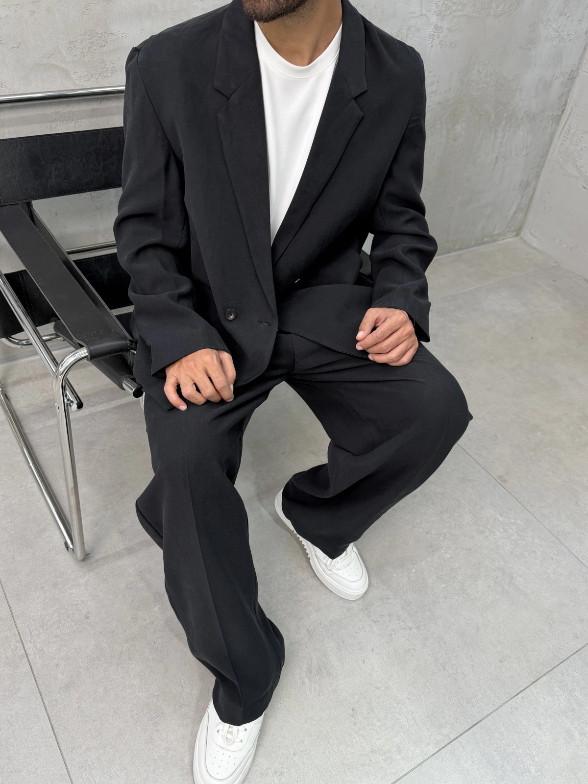 Siyah Premium Danna Tensel Oversize Takım