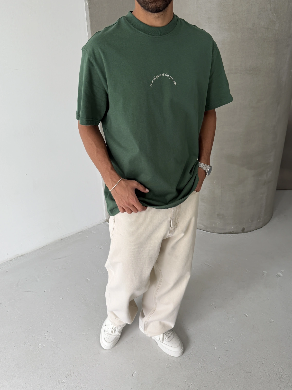 Yeşil Process Oversize Tshirt