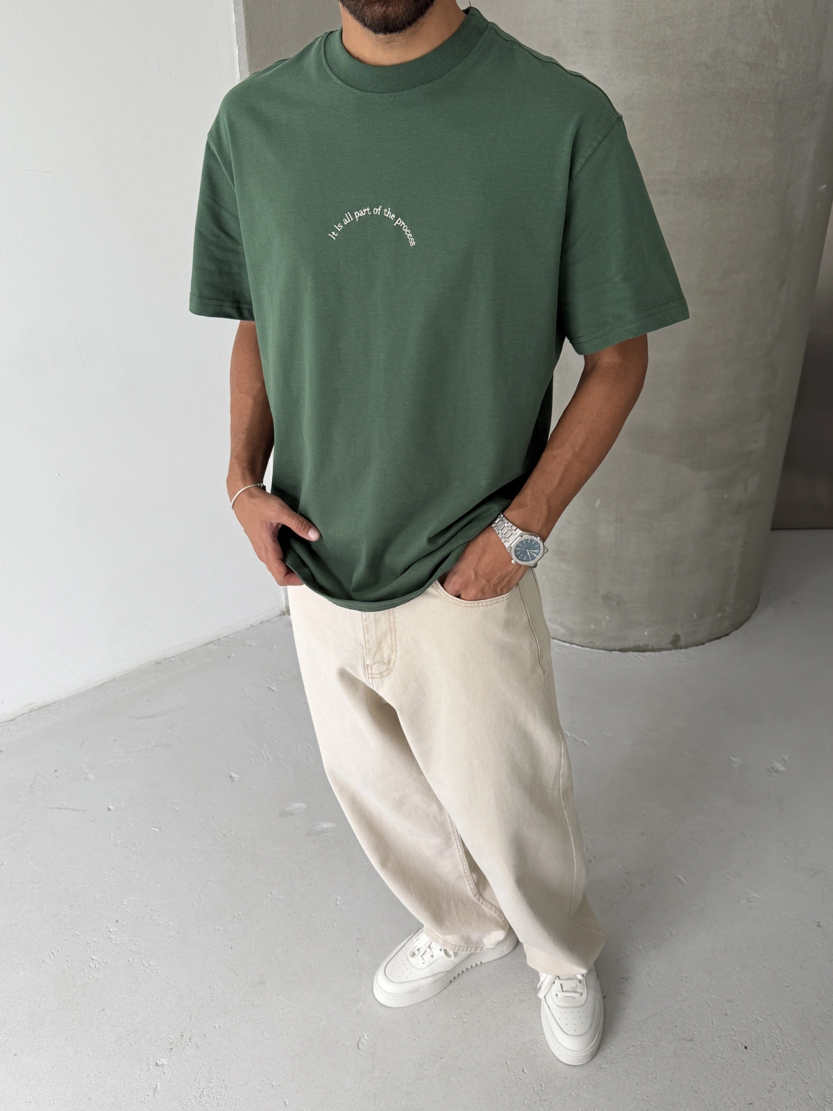Yeşil Process Oversize Tshirt