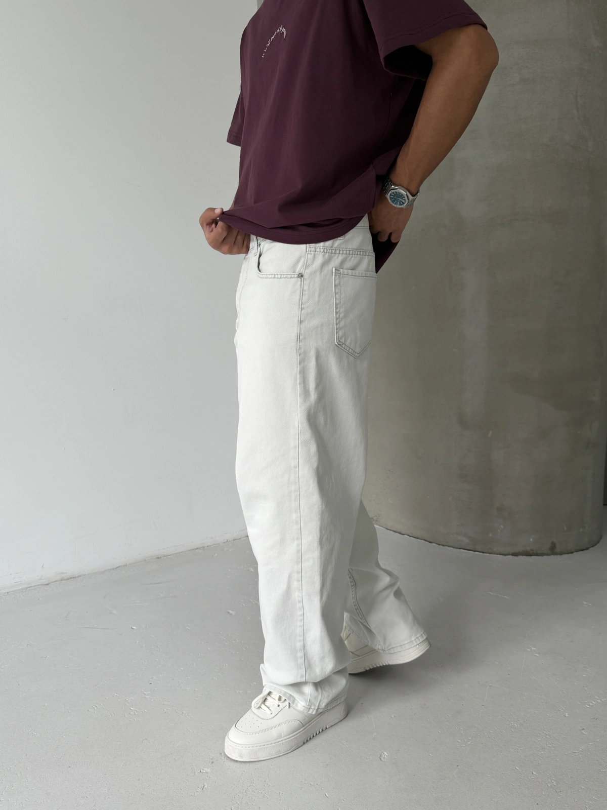 Ice Gri Bol Kalıp Baggy Jean