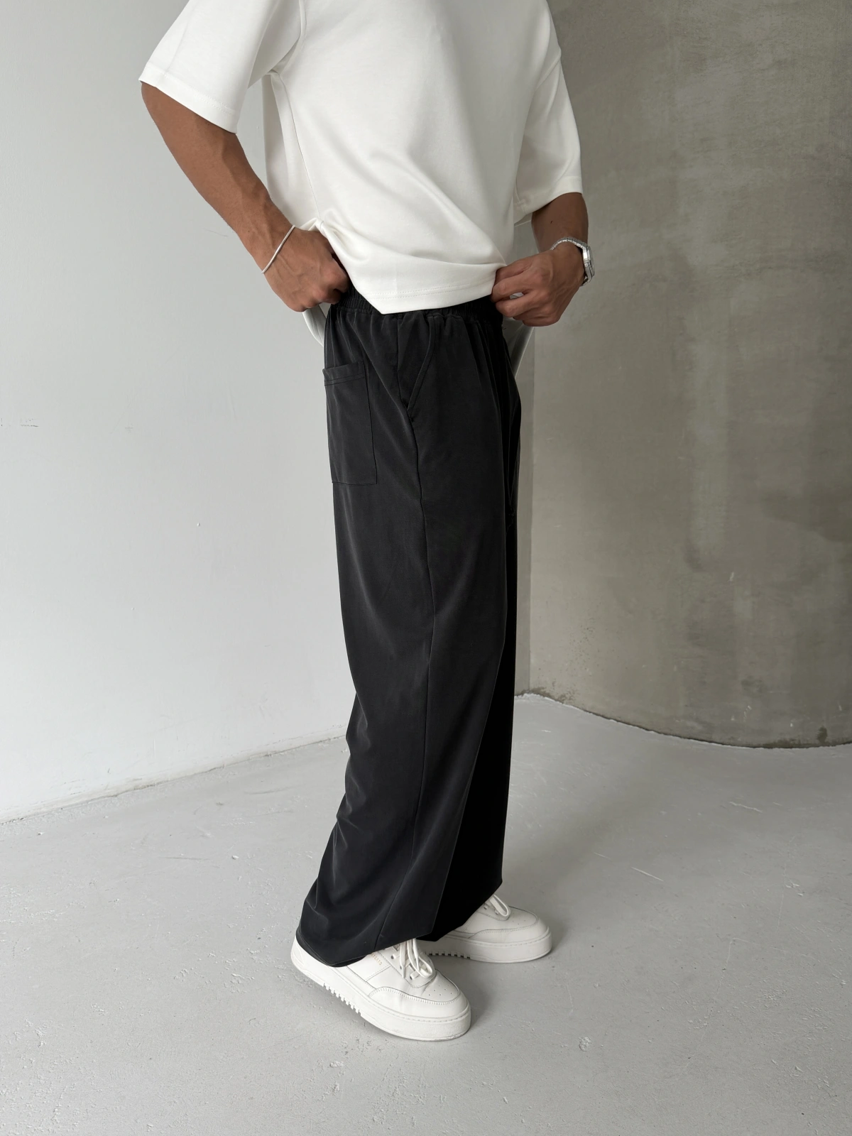 Siyah Premium Modal Kumaş Baggy