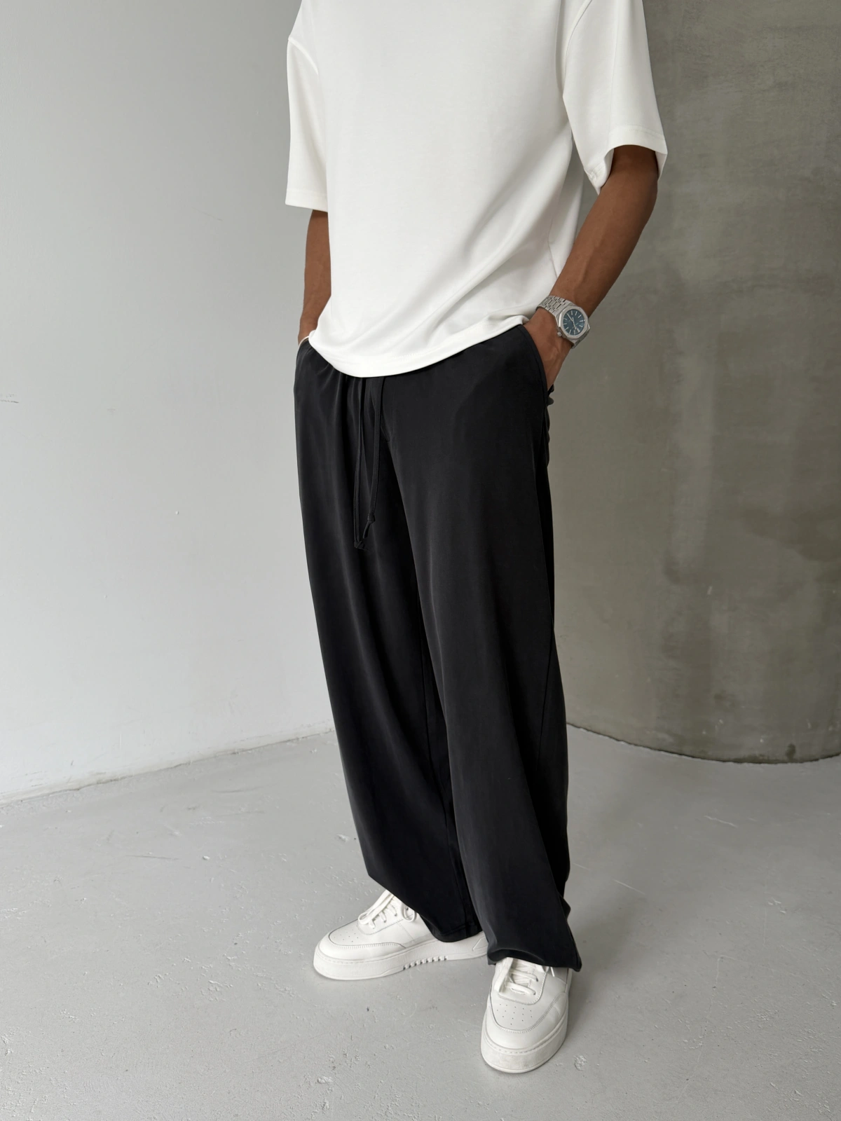 Siyah Premium Modal Kumaş Baggy