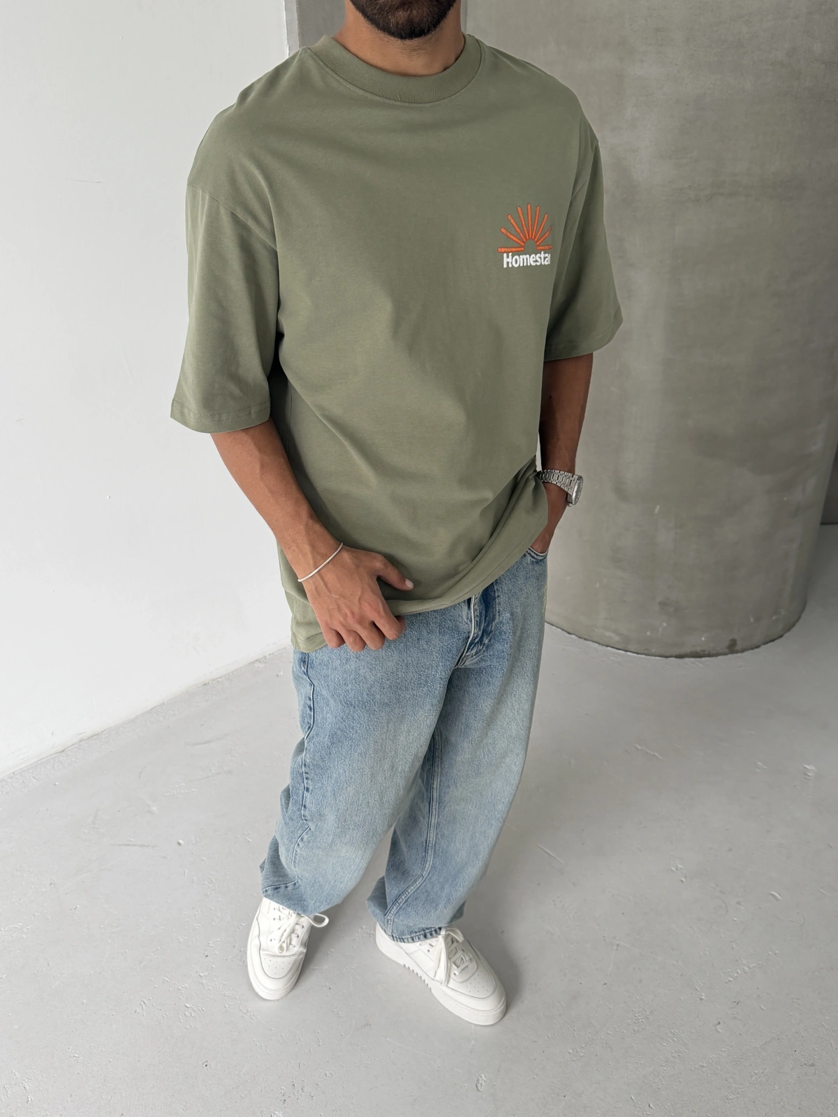 Yeşil Homestar Oversize Tshirt