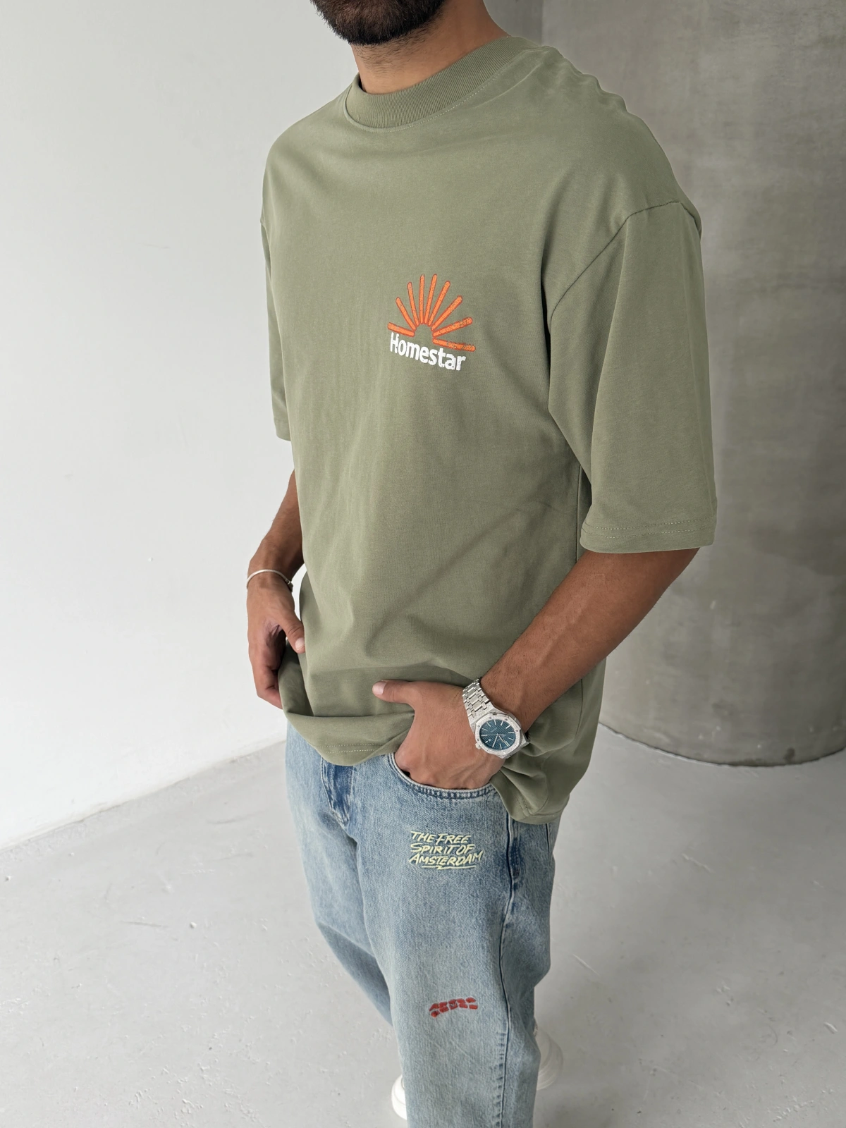Yeşil Homestar Oversize Tshirt