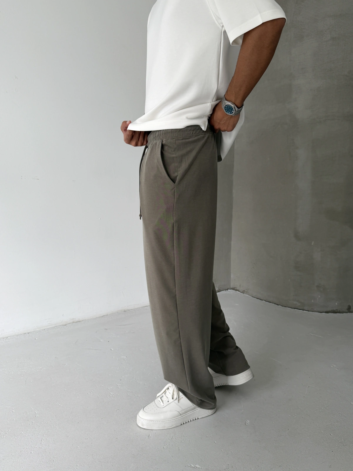 Haki Premium Modal Kumaş Baggy