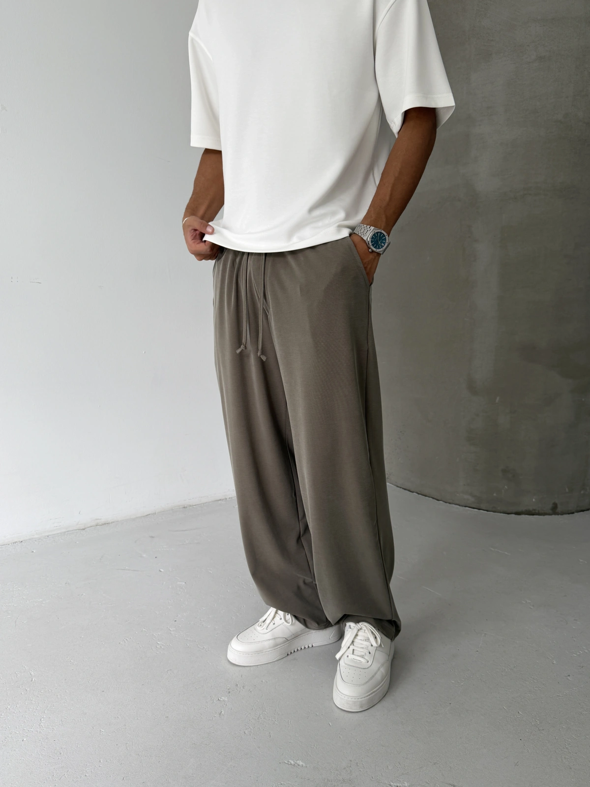 Haki Premium Modal Kumaş Baggy
