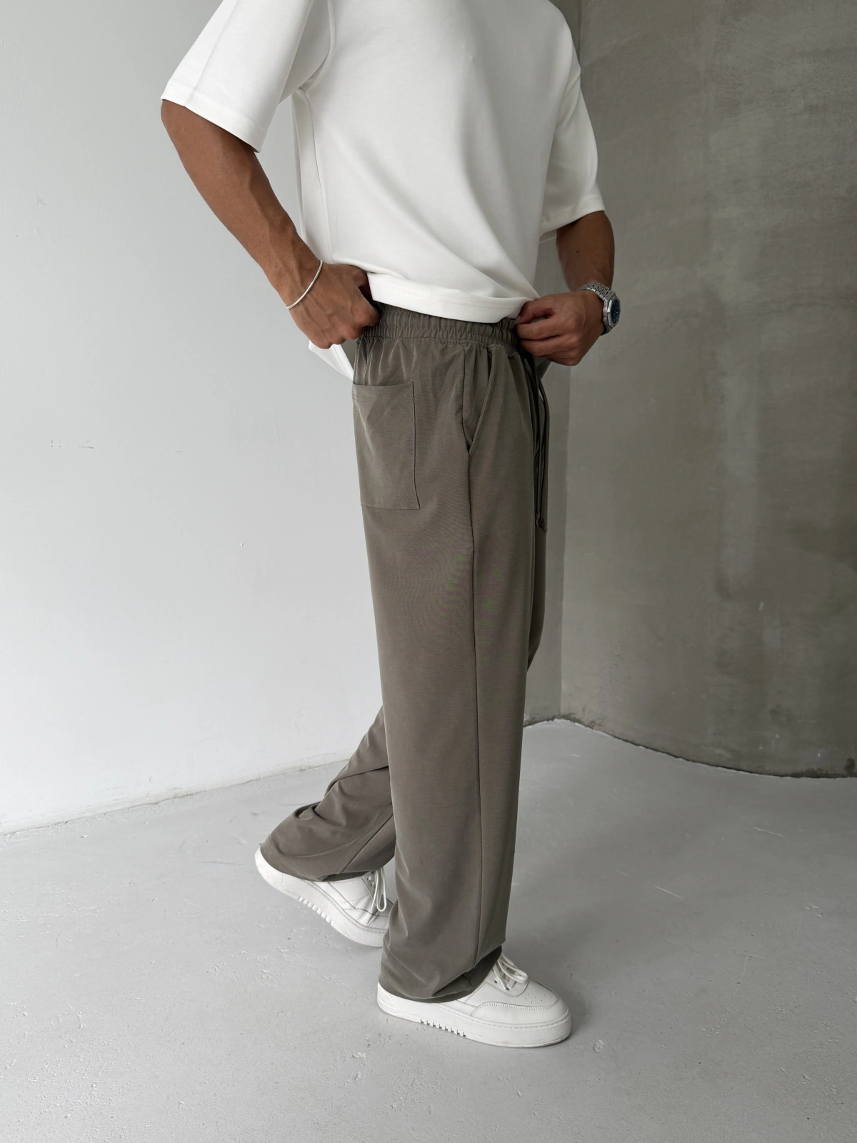 Haki Premium Modal Kumaş Baggy
