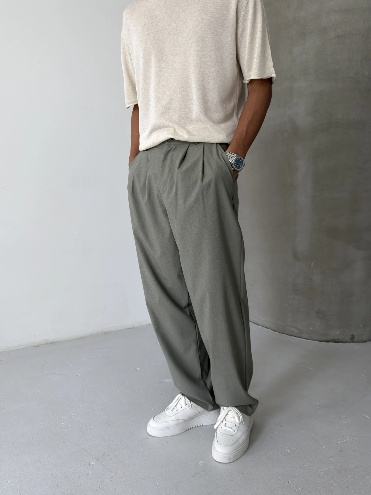 Haki Premium Casual Kumaş Baggy