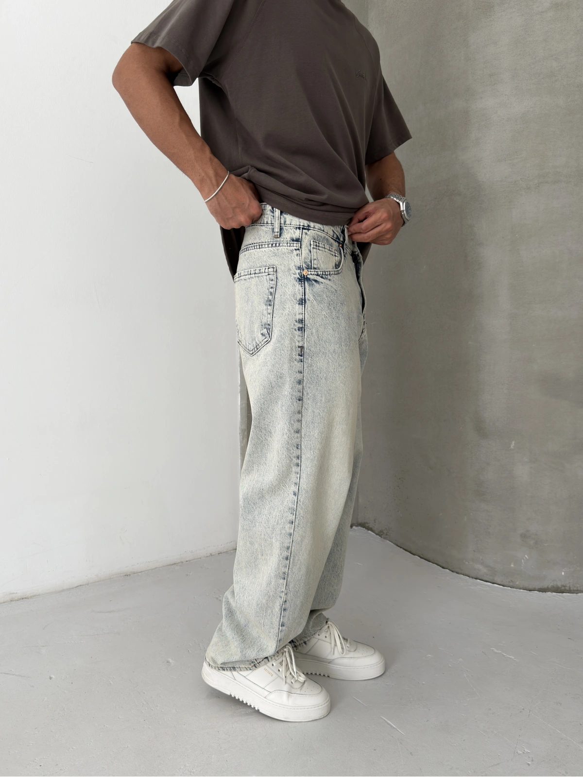 Soft Mavi Loose Bol Kalıp Baggy Jean