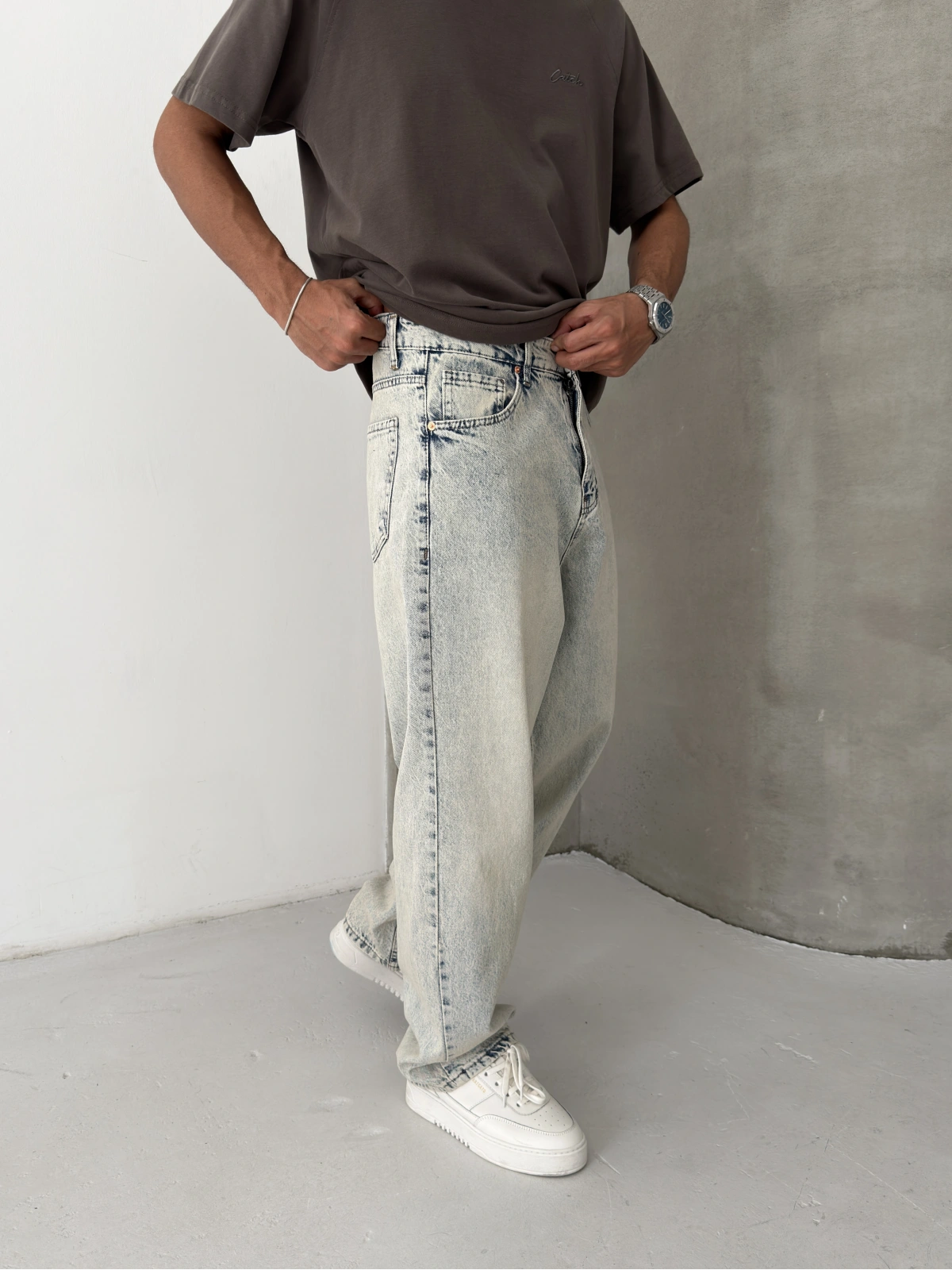 Soft Mavi Loose Bol Kalıp Baggy Jean