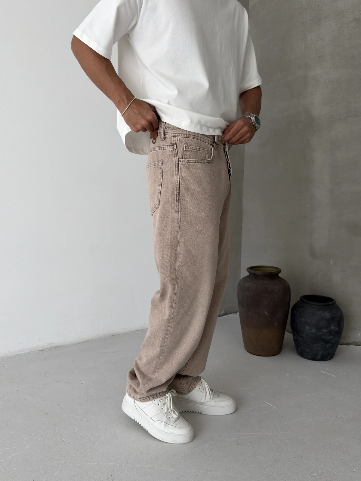 Sütlü Kahve Premium Baggy Jean
