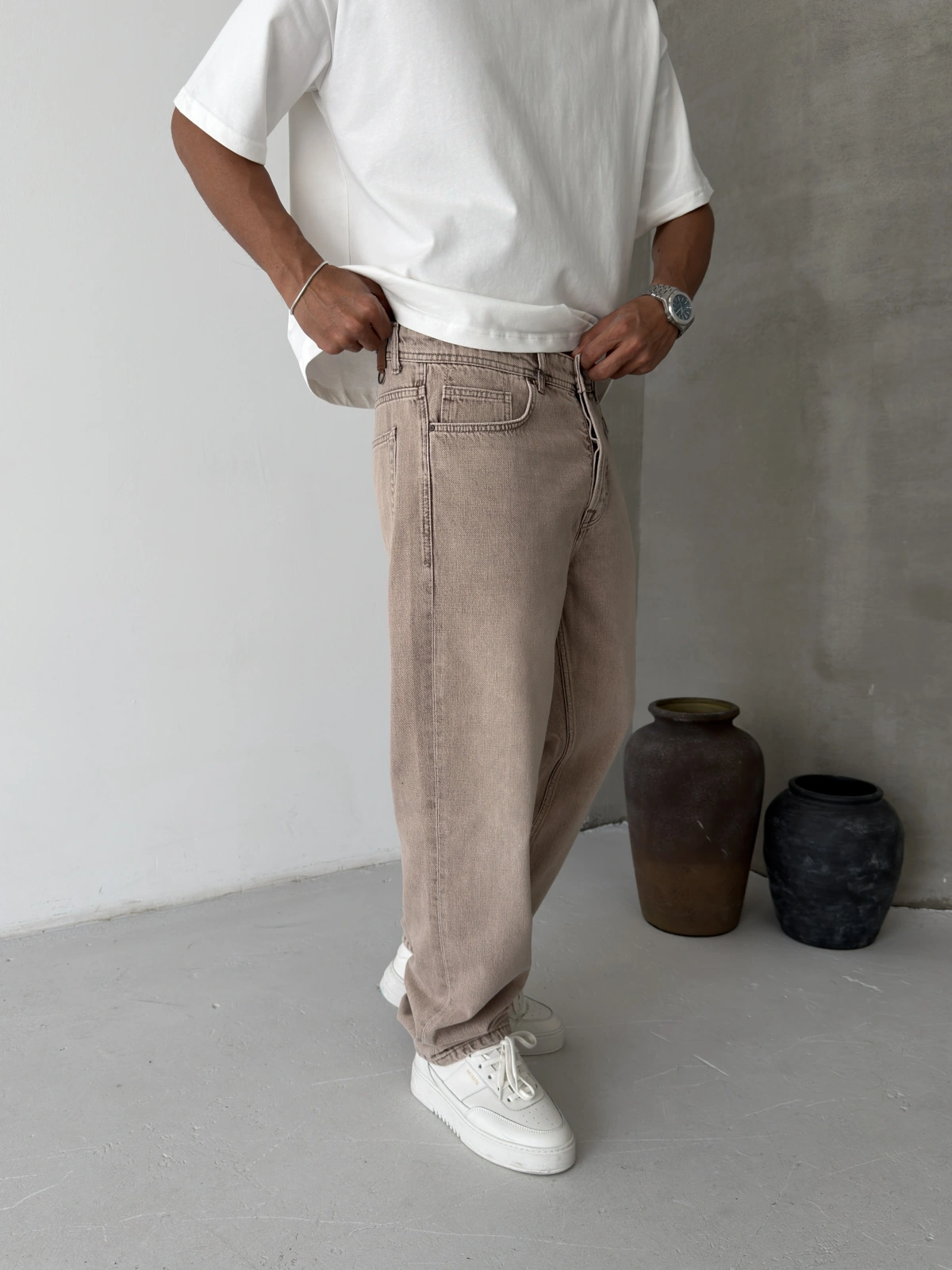 Sütlü Kahve Premium Baggy Jean