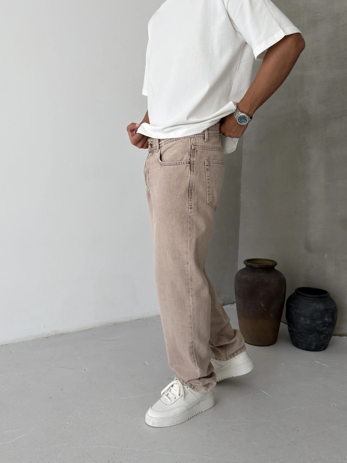 Sütlü Kahve Premium Baggy Jean