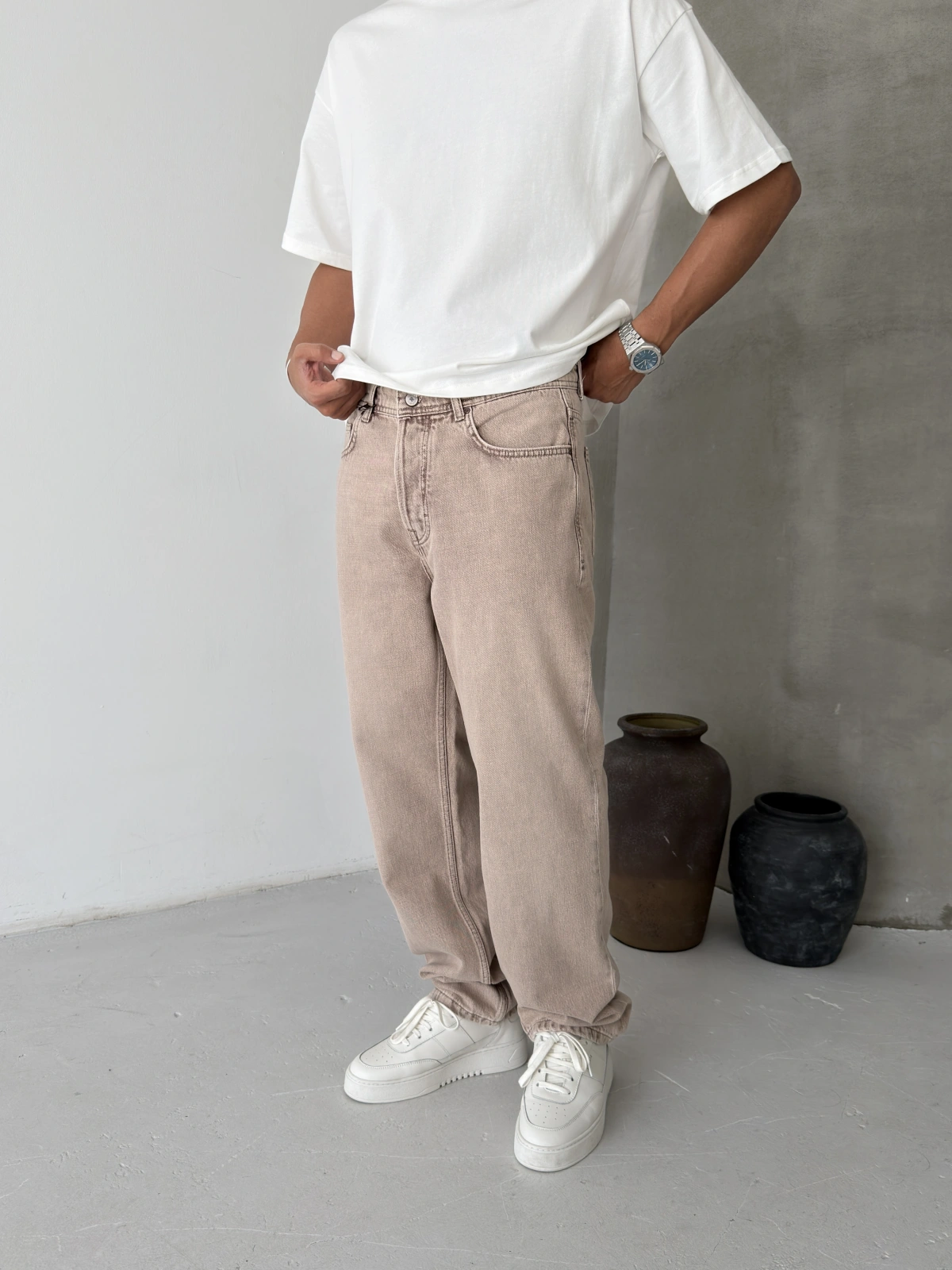 Sütlü Kahve Premium Baggy Jean