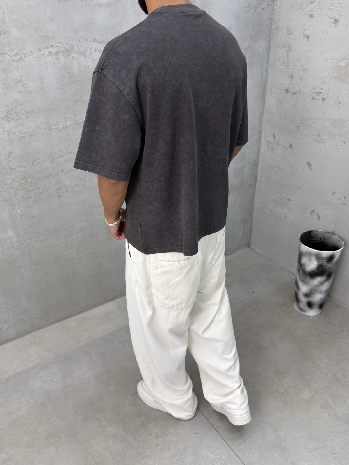 Kahve Yıkamalı Miami Oversize T-Shirt