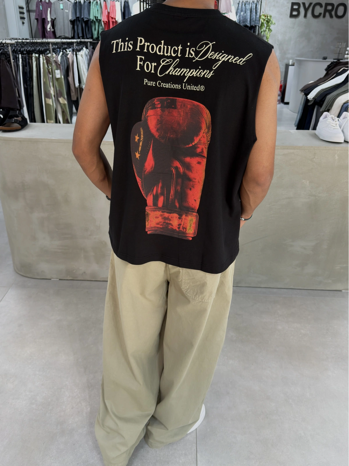 Siyah United Baskı Oversize Atlet