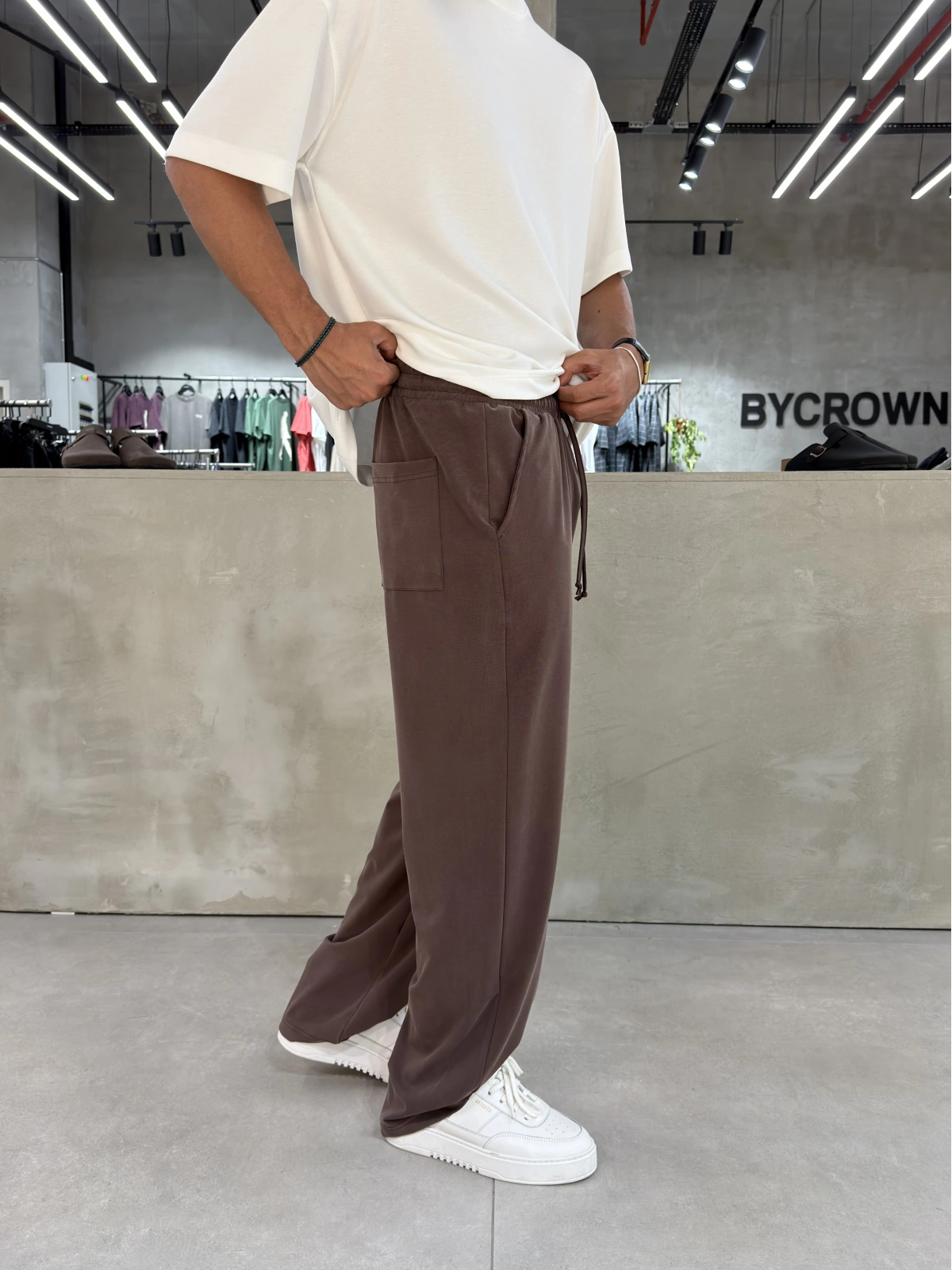 Kahve Premium Modal Kumaş Baggy
