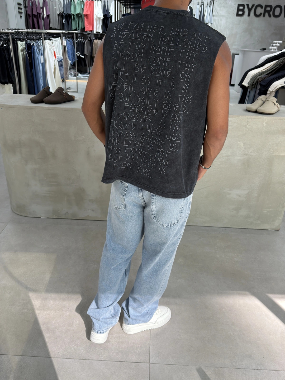 Day Siyah Yıkamalı Oversize Atlet