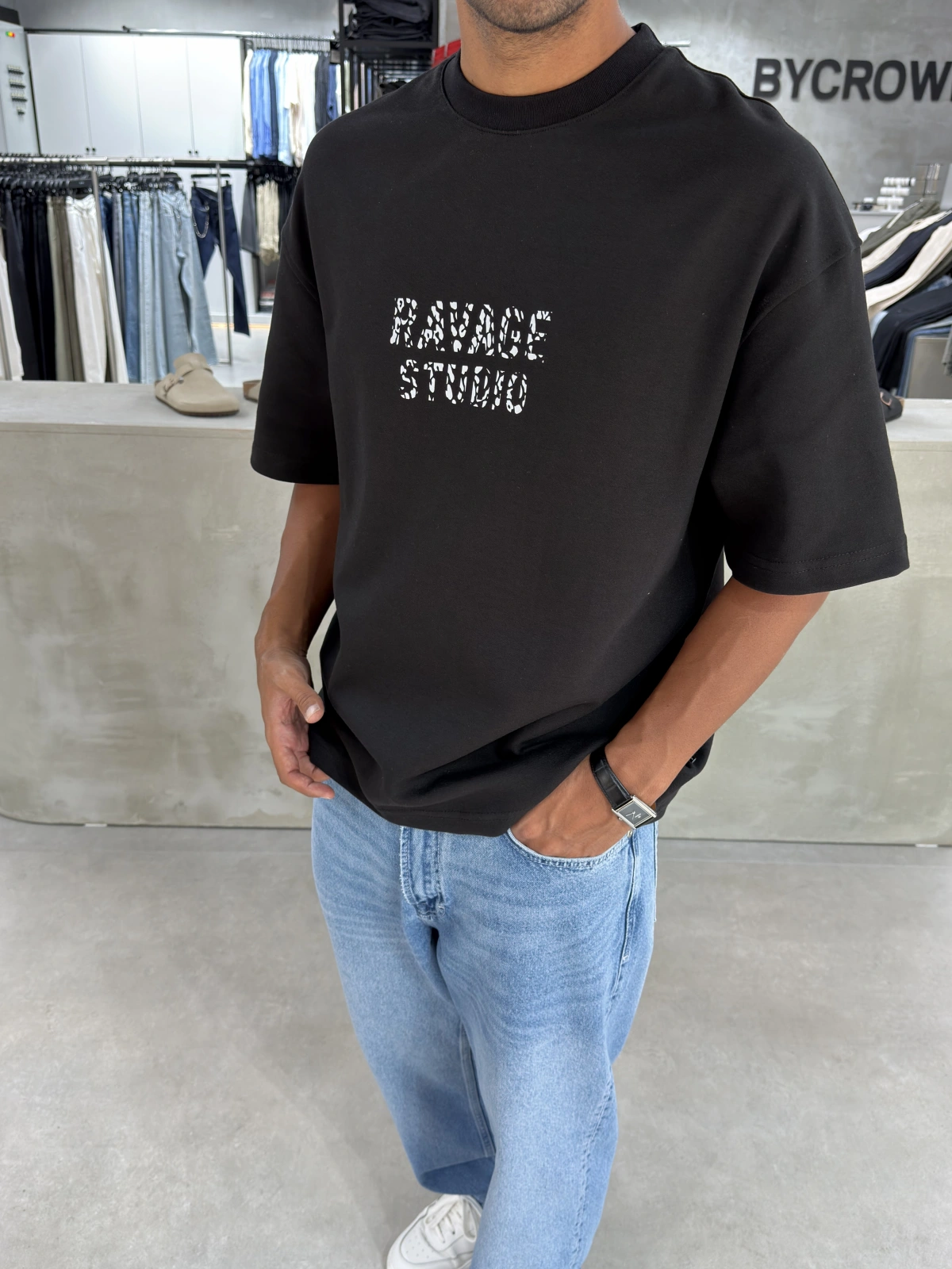 Siyah Ravage Oversize T-Shirt