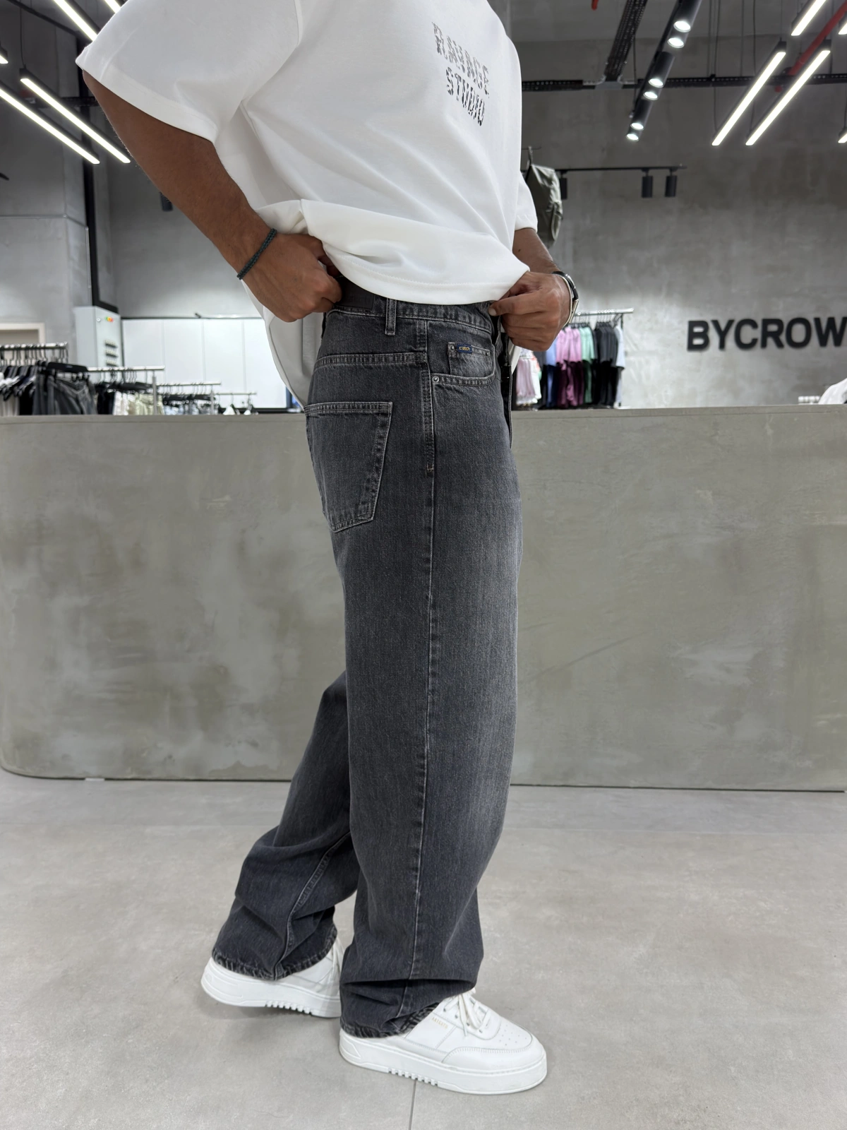 Antrasit Esktime Bol Kalıp Baggy Jean