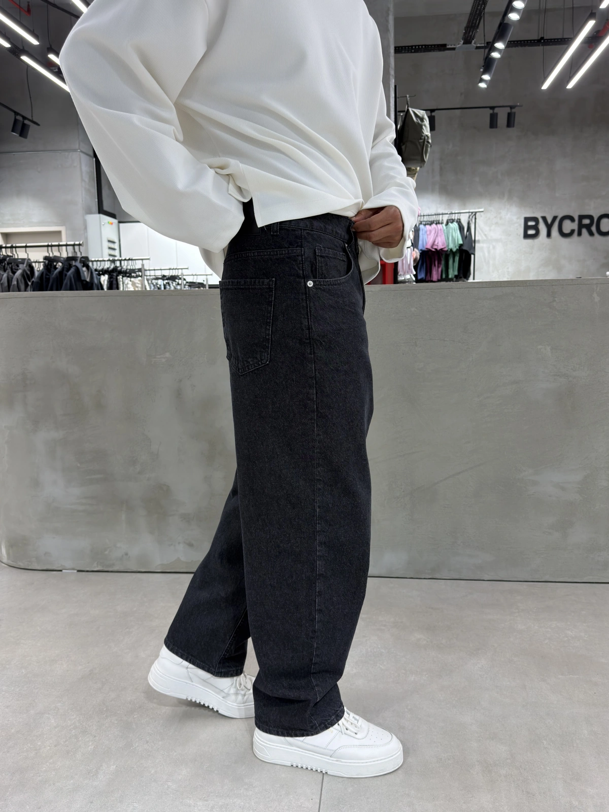 Siyah Premium Mom Jean