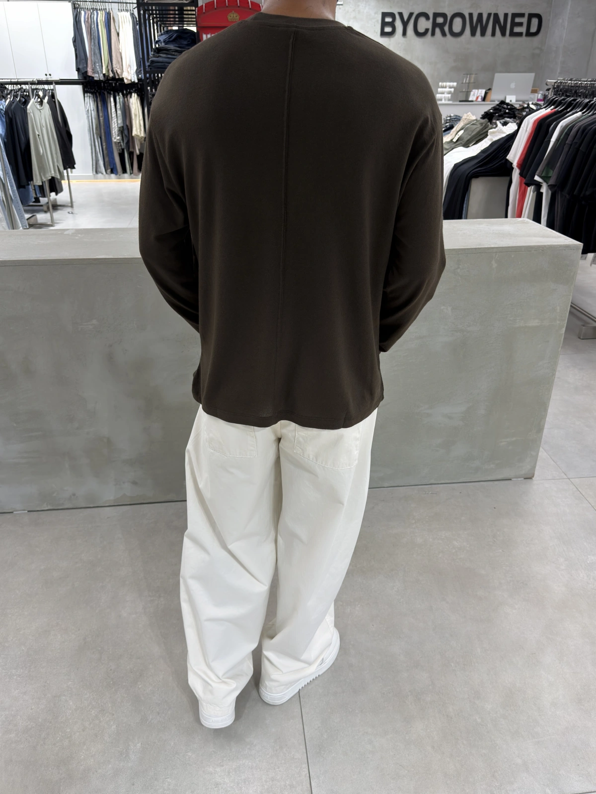 Kahve Pamuk İnce Basic Sweat