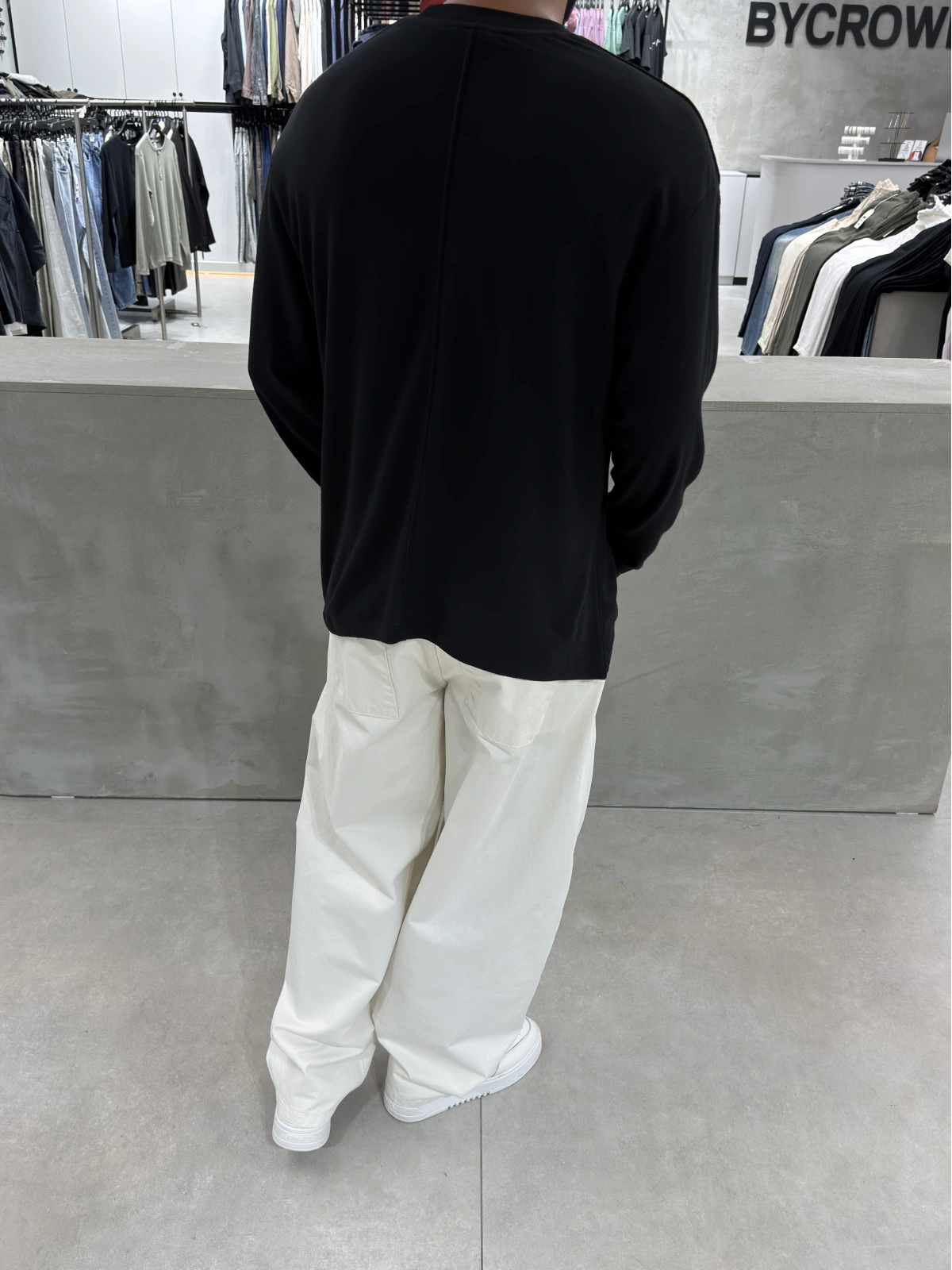 Siyah Pamuk İnce Basic Sweat