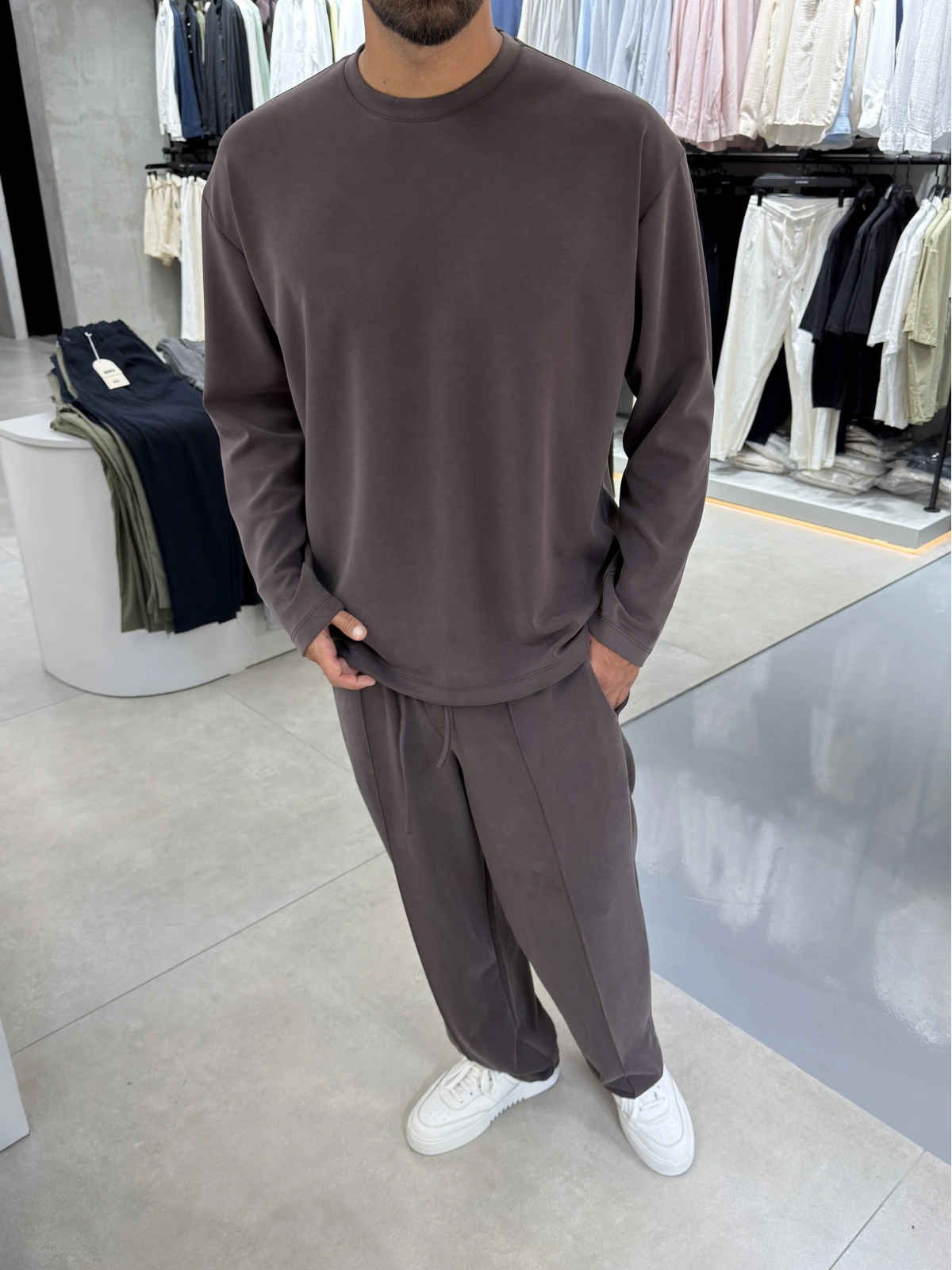 Kahve Premium Modal Eşofman Takım