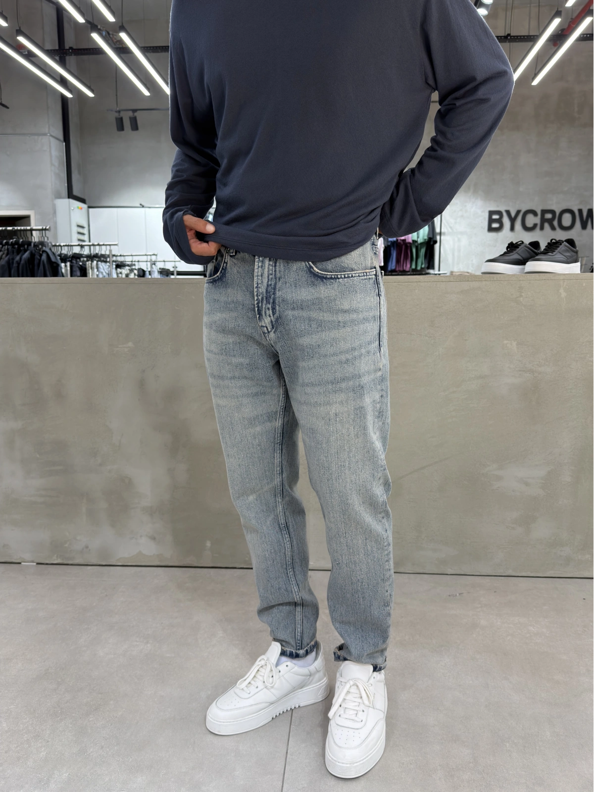 Mavi Premium Yıkamalı Boyfriend Jean