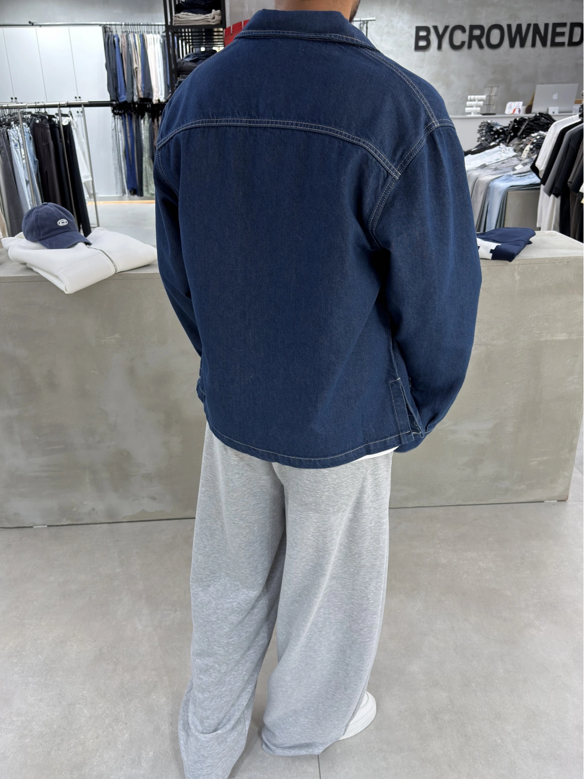 Lacivert Premium Oversize Denim Ceket
