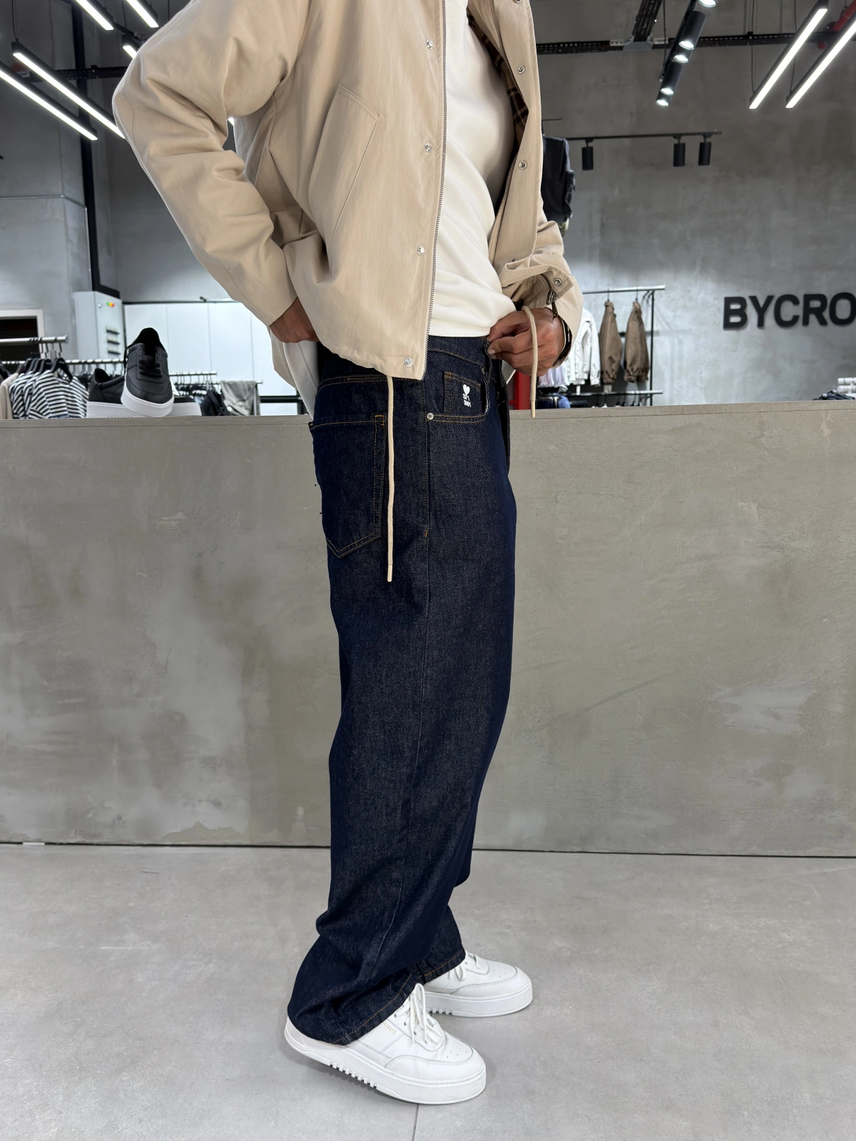 Lacivert Bol Kalıp Baggy Jean