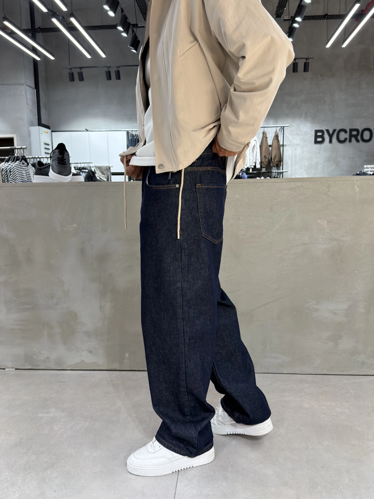 Lacivert Bol Kalıp Baggy Jean