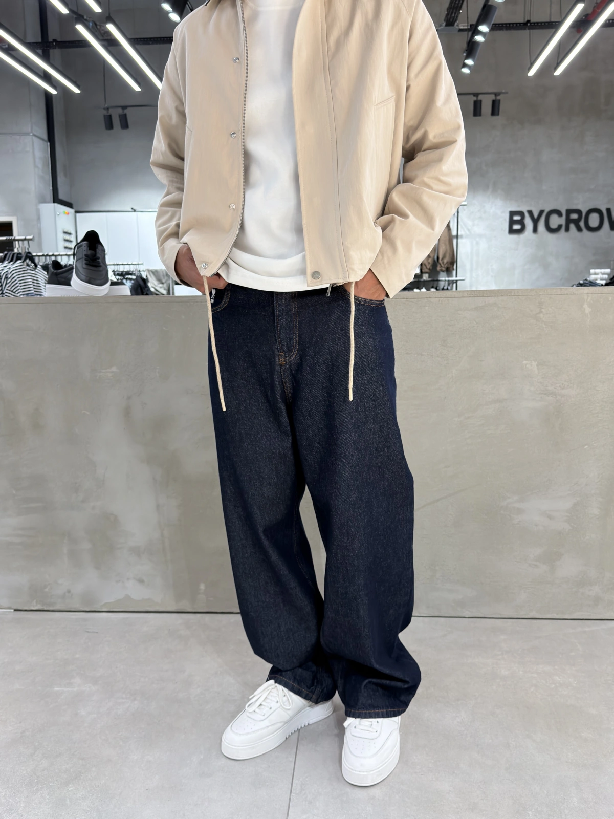 Lacivert Bol Kalıp Baggy Jean