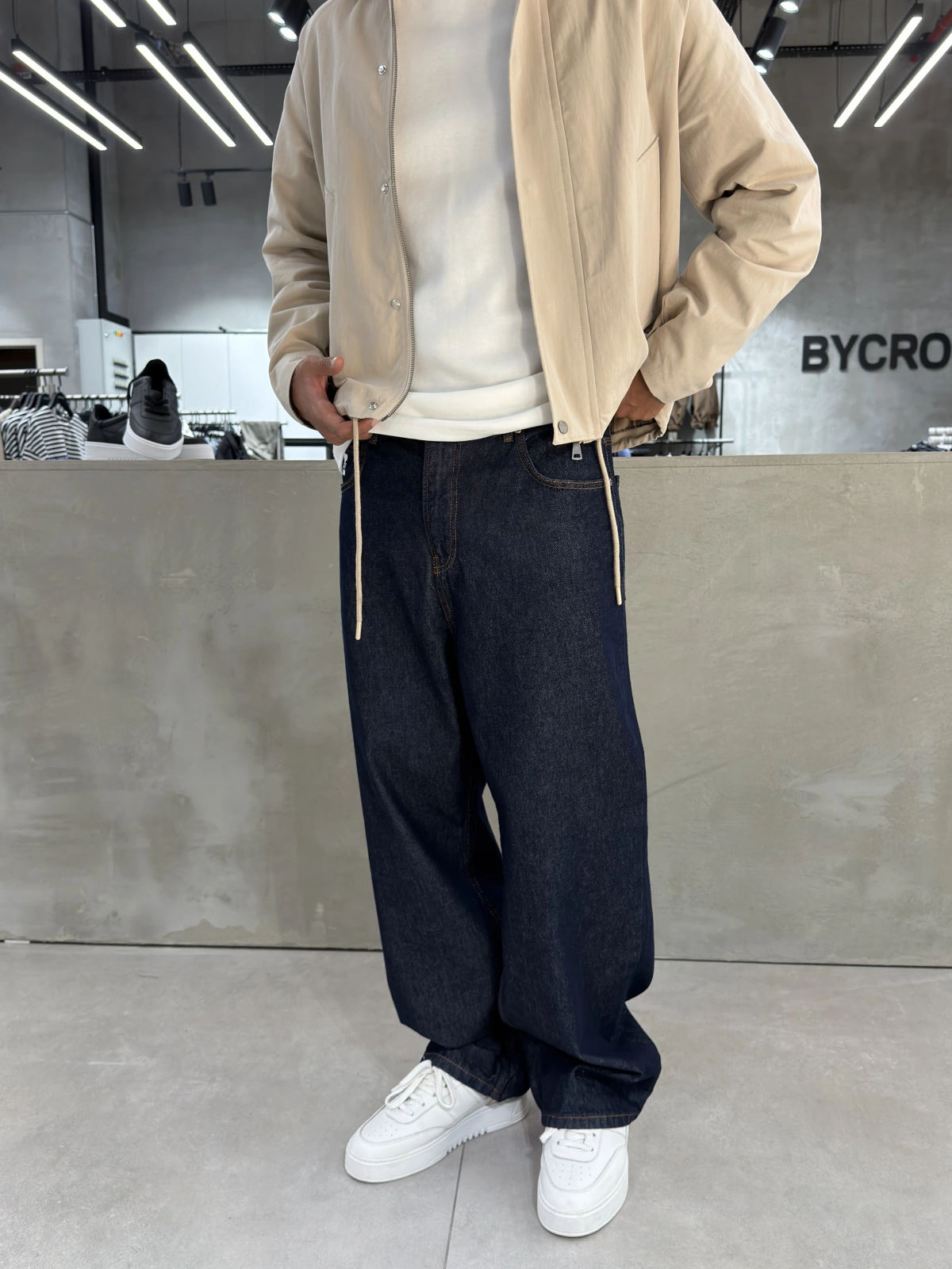 Lacivert Bol Kalıp Baggy Jean