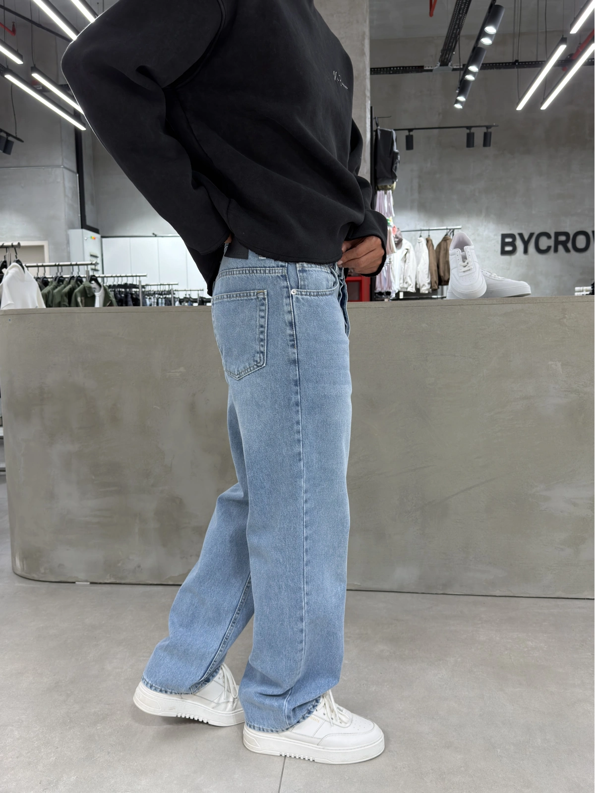 Buz Mavi Regular Effect Baggy Jean
