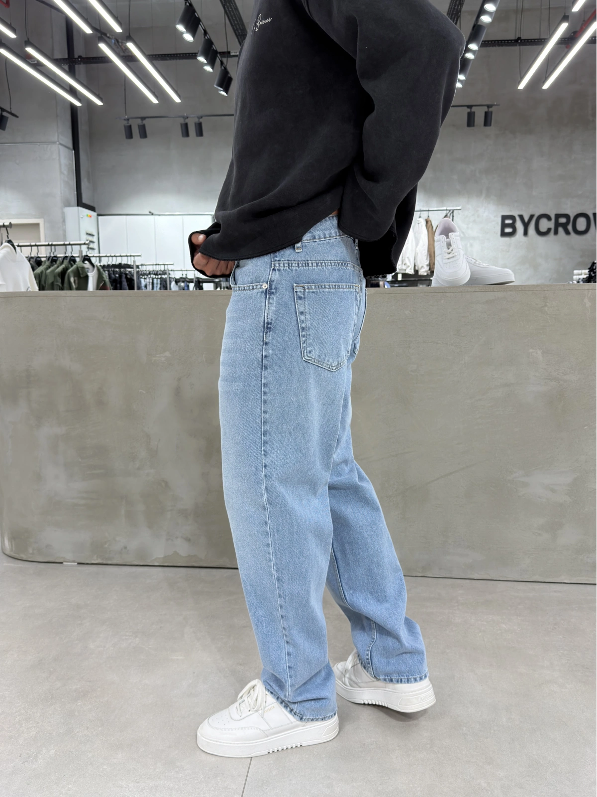 Buz Mavi Regular Effect Baggy Jean