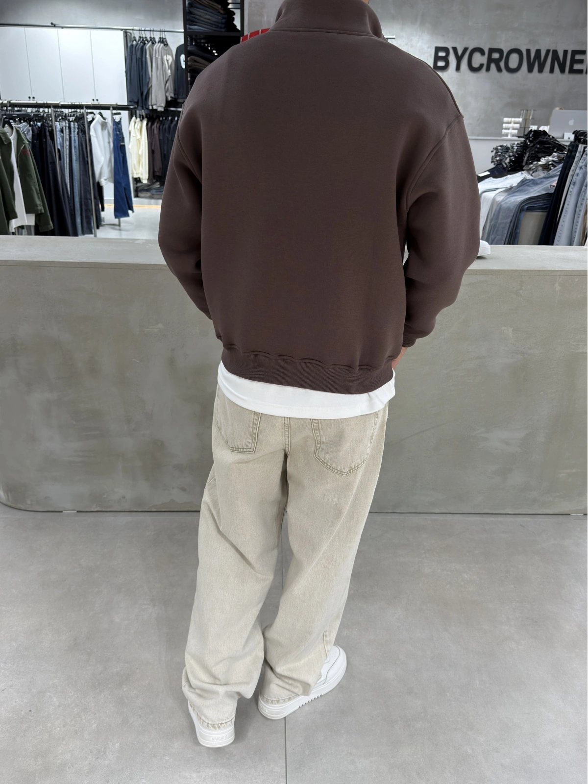 Kahve Barstudio Yarım Fermuar Sweat