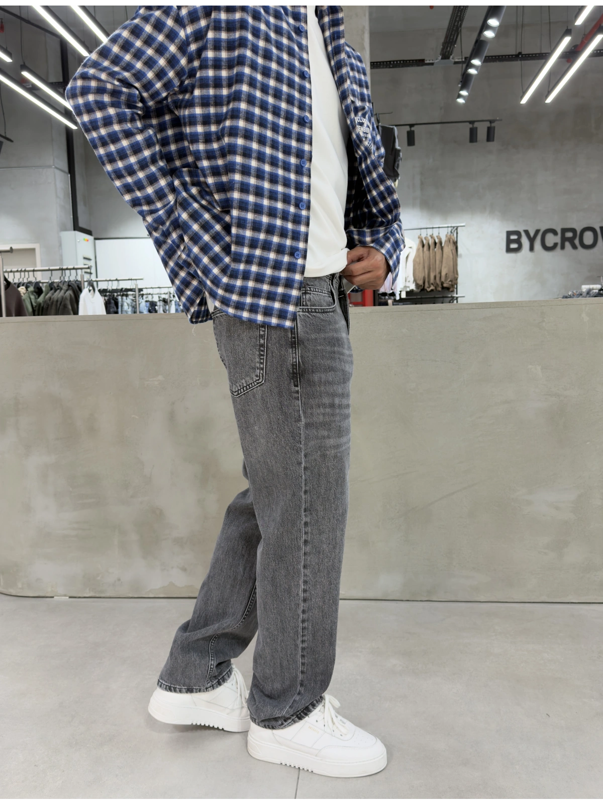Antrasit Premium Effect Baggy Jean