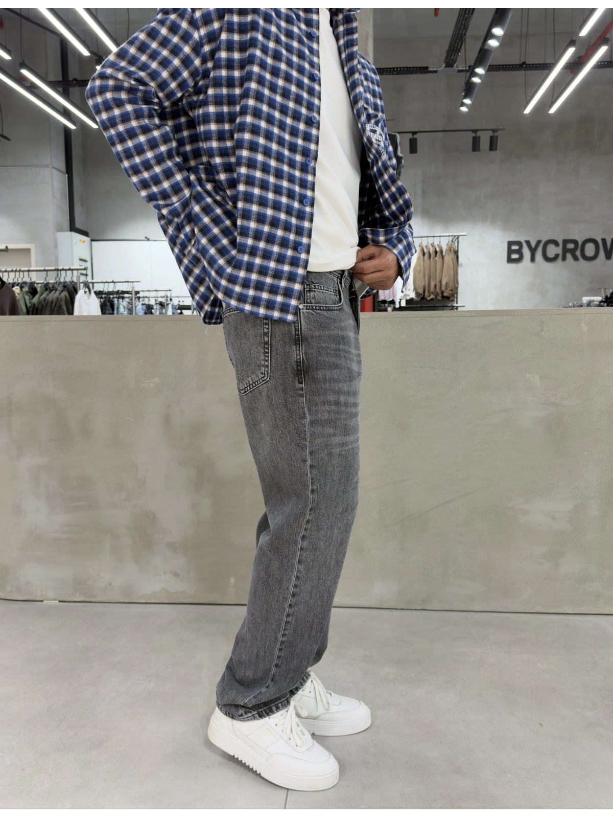 Antrasit Premium Effect Baggy Jean