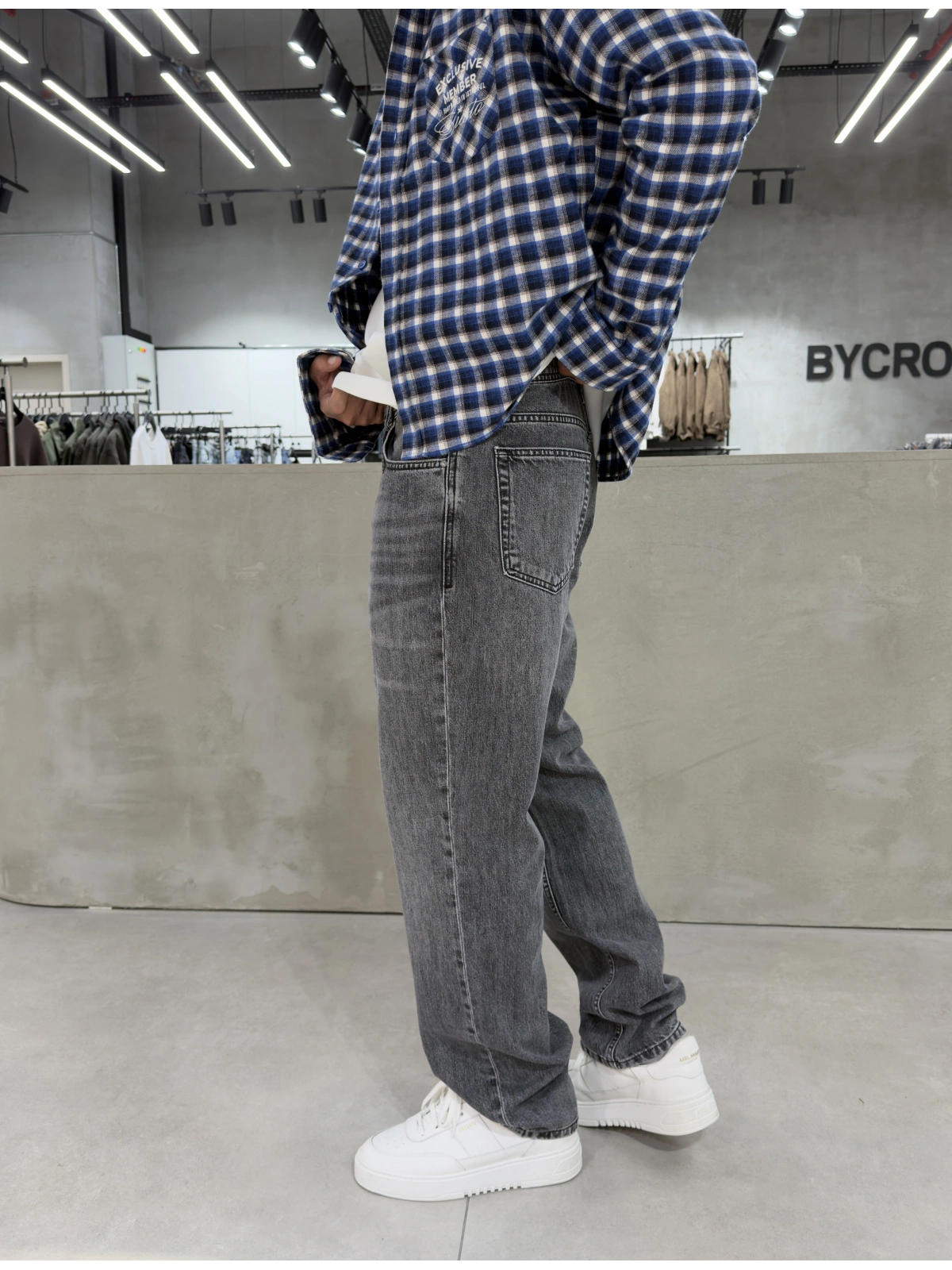 Antrasit Premium Effect Baggy Jean