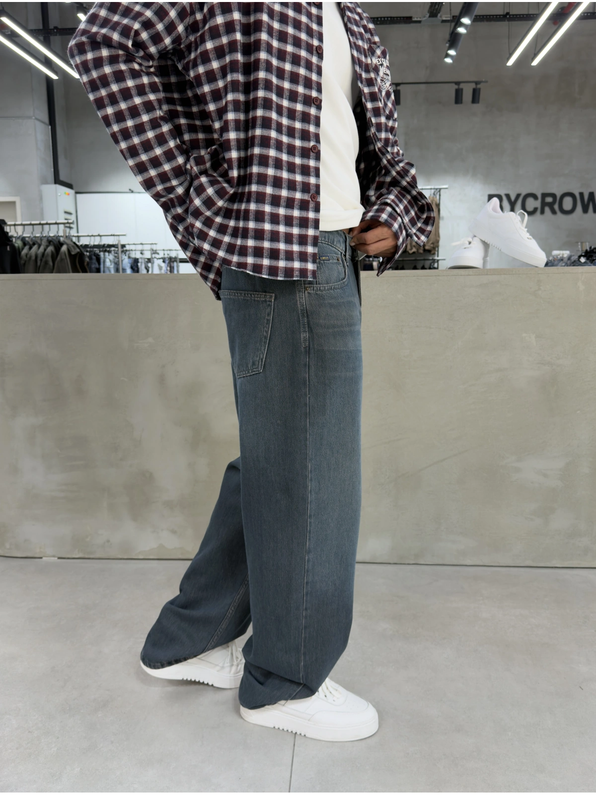 Koyu Mavi Denim Bol Kalıp Baggy Jean