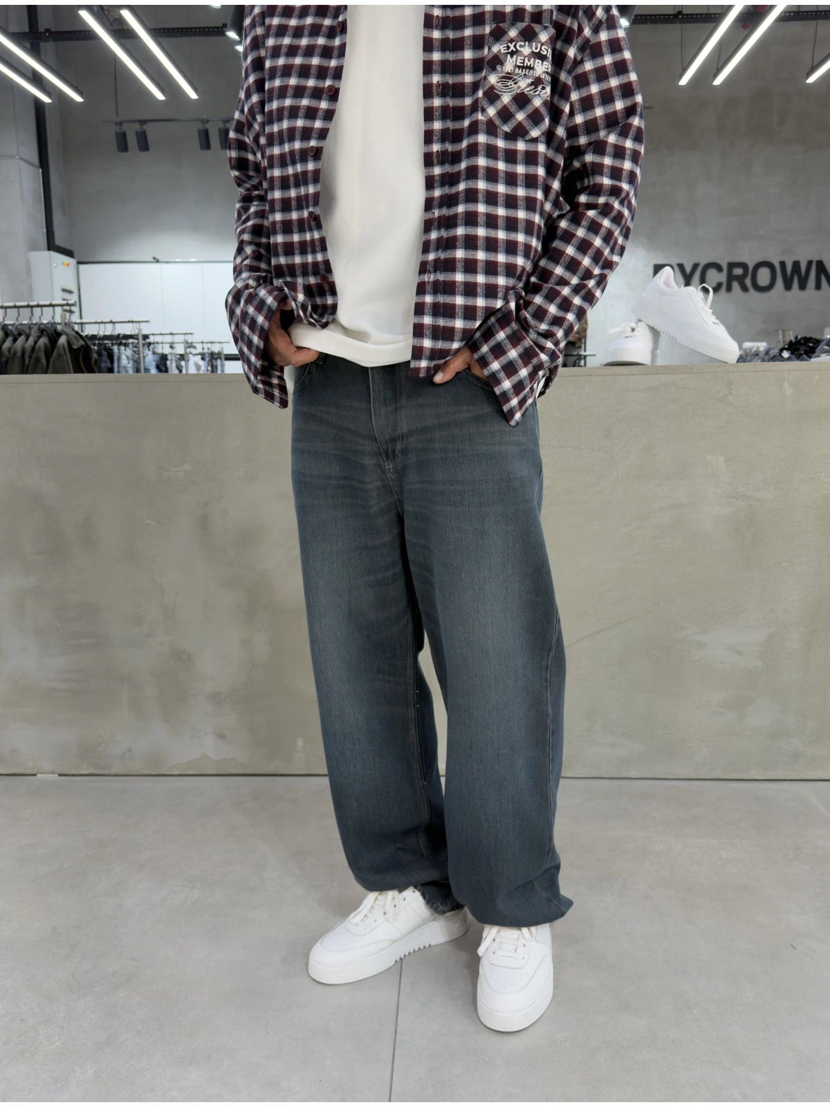 Koyu Mavi Denim Bol Kalıp Baggy Jean